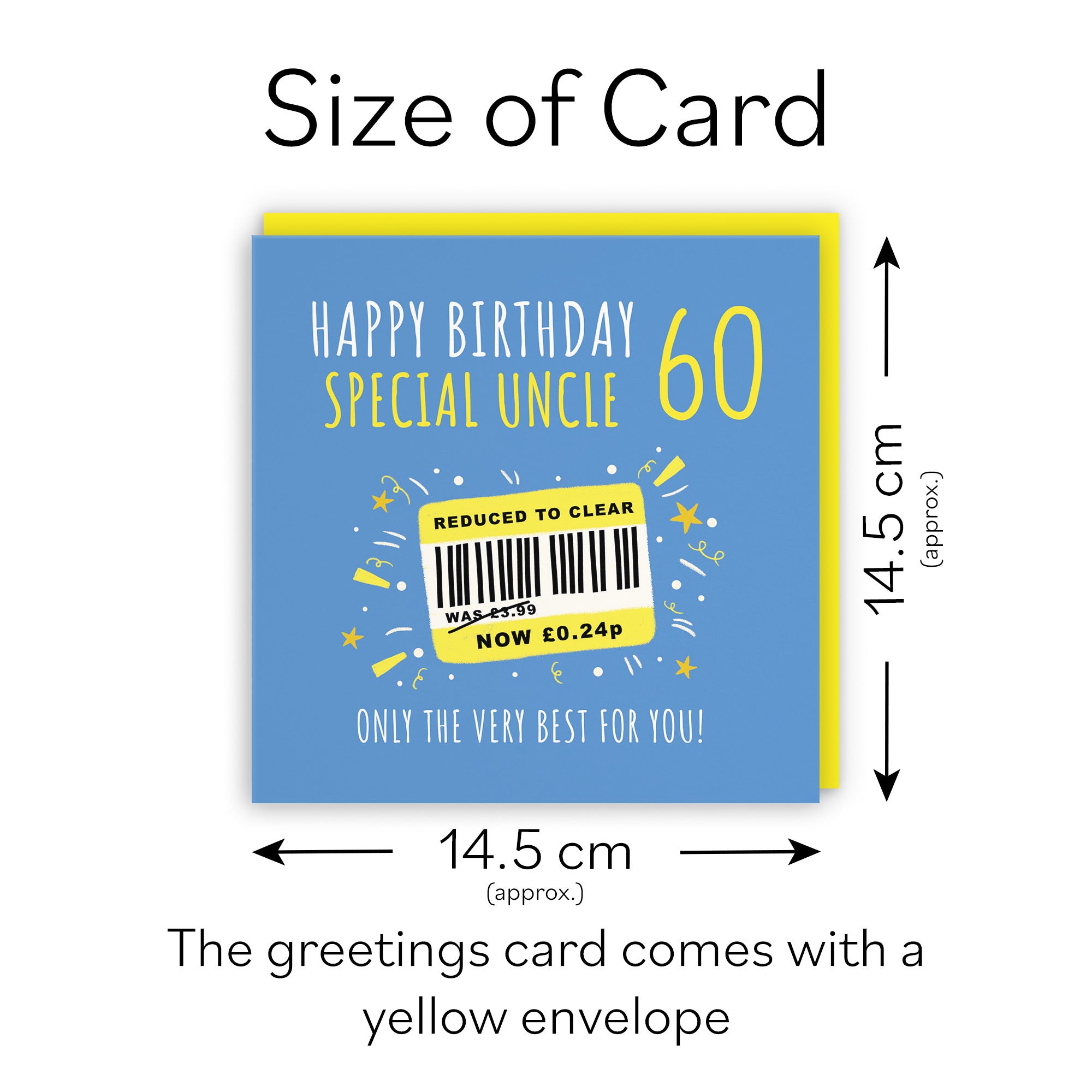 60th Uncle Birthday Card Reduced To Clear Moments - Default Title (BS00158)