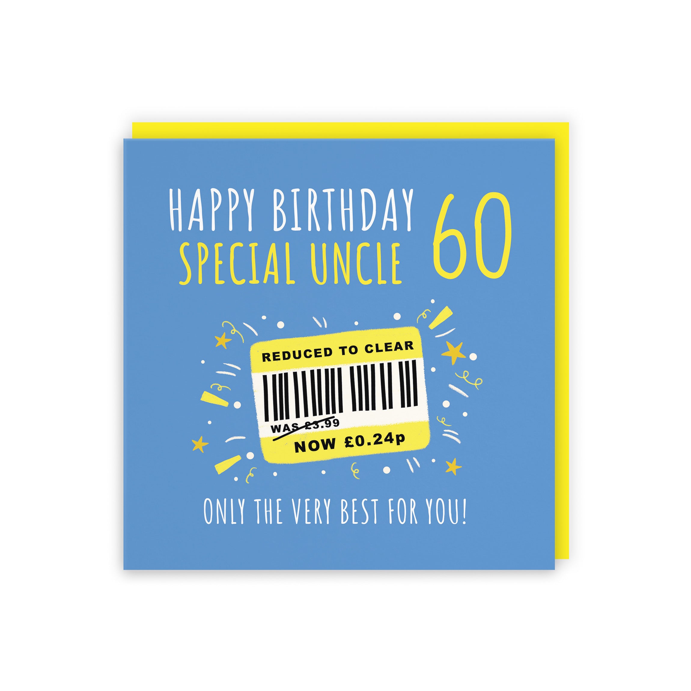 60th Uncle Birthday Card Reduced To Clear Moments - Default Title (BS00158)