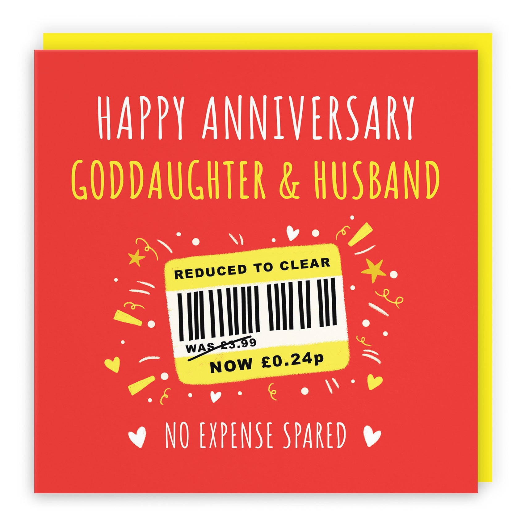 Goddaughter And Husband Anniversary Card Reduced To Clear Moments - Default Title (BS00173)