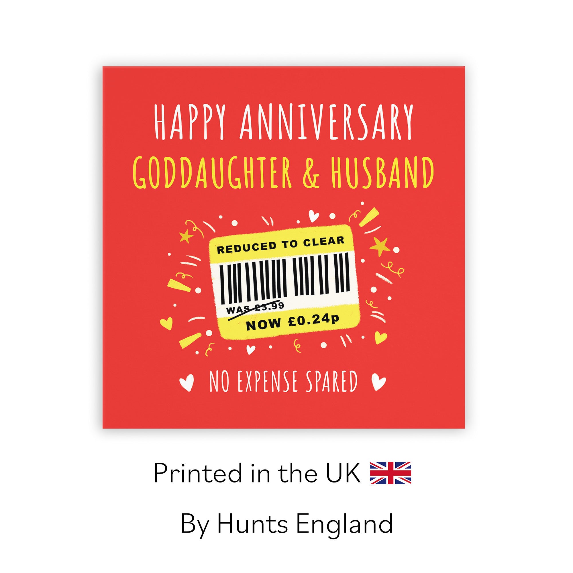 Goddaughter And Husband Anniversary Card Reduced To Clear Moments - Default Title (BS00173)