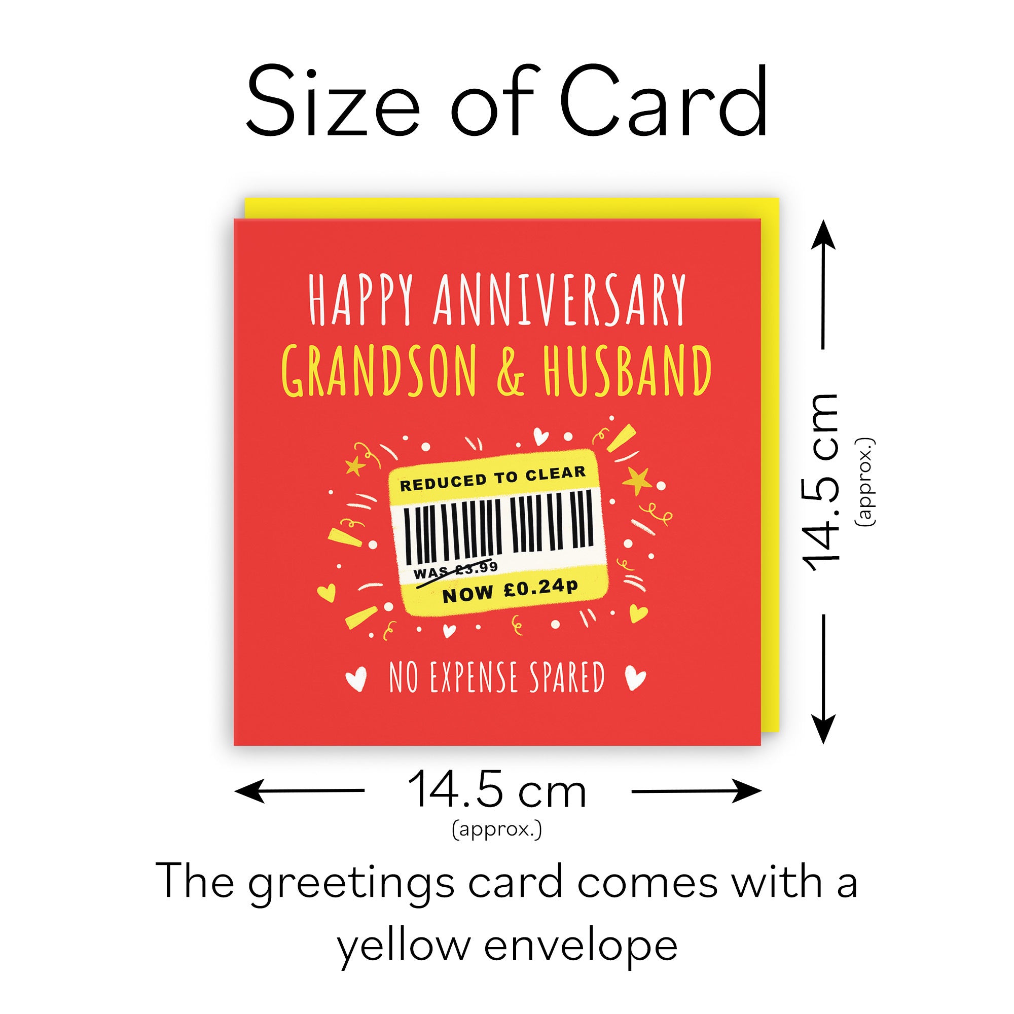 Grandson And Husband Anniversary Card Reduced To Clear Moments - Default Title (BS00179)