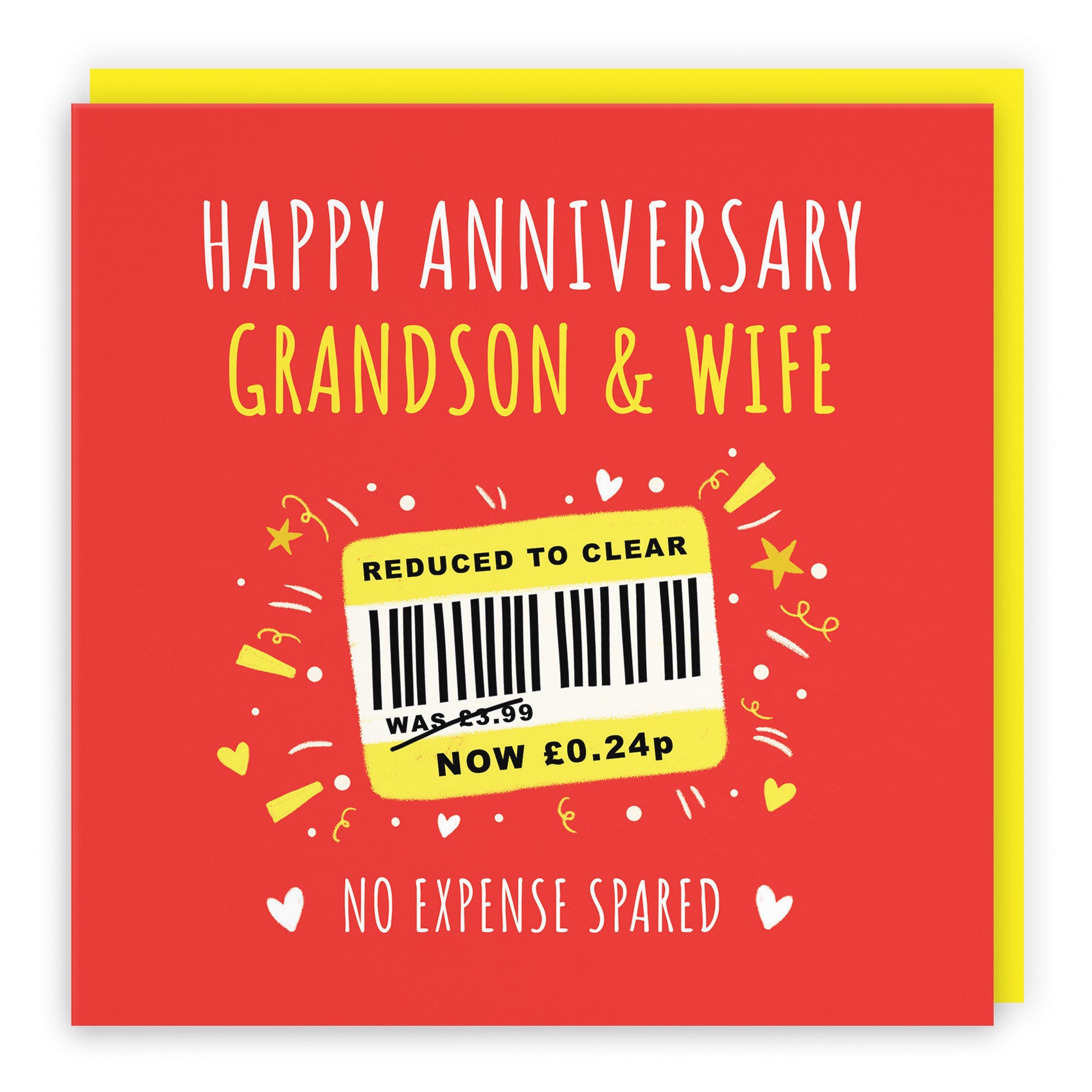Grandson And Wife Anniversary Card Reduced To Clear Moments - Default Title (BS00180)
