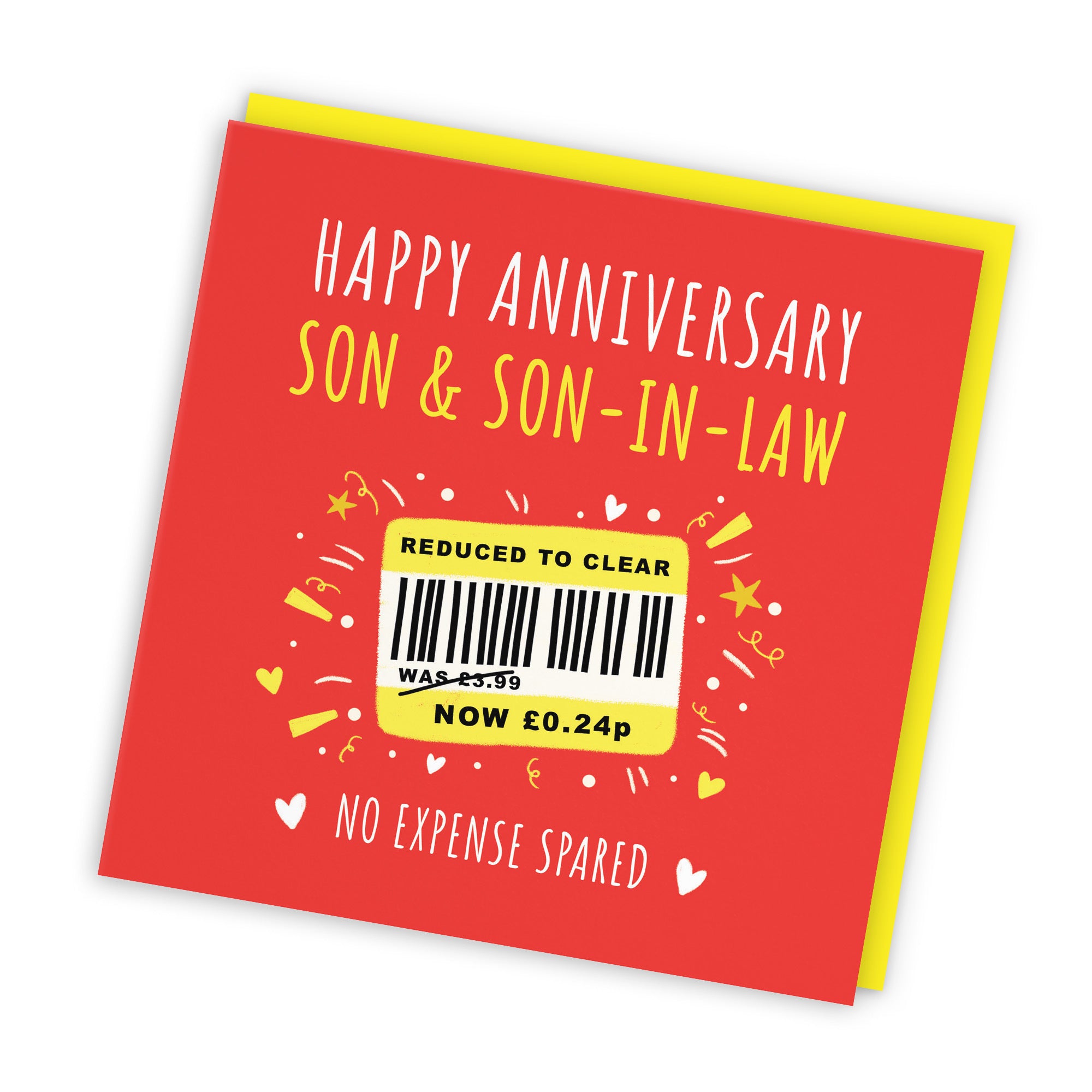 Son And Son-in-Law Anniversary Card Reduced To Clear Moments - Default Title (BS00190)