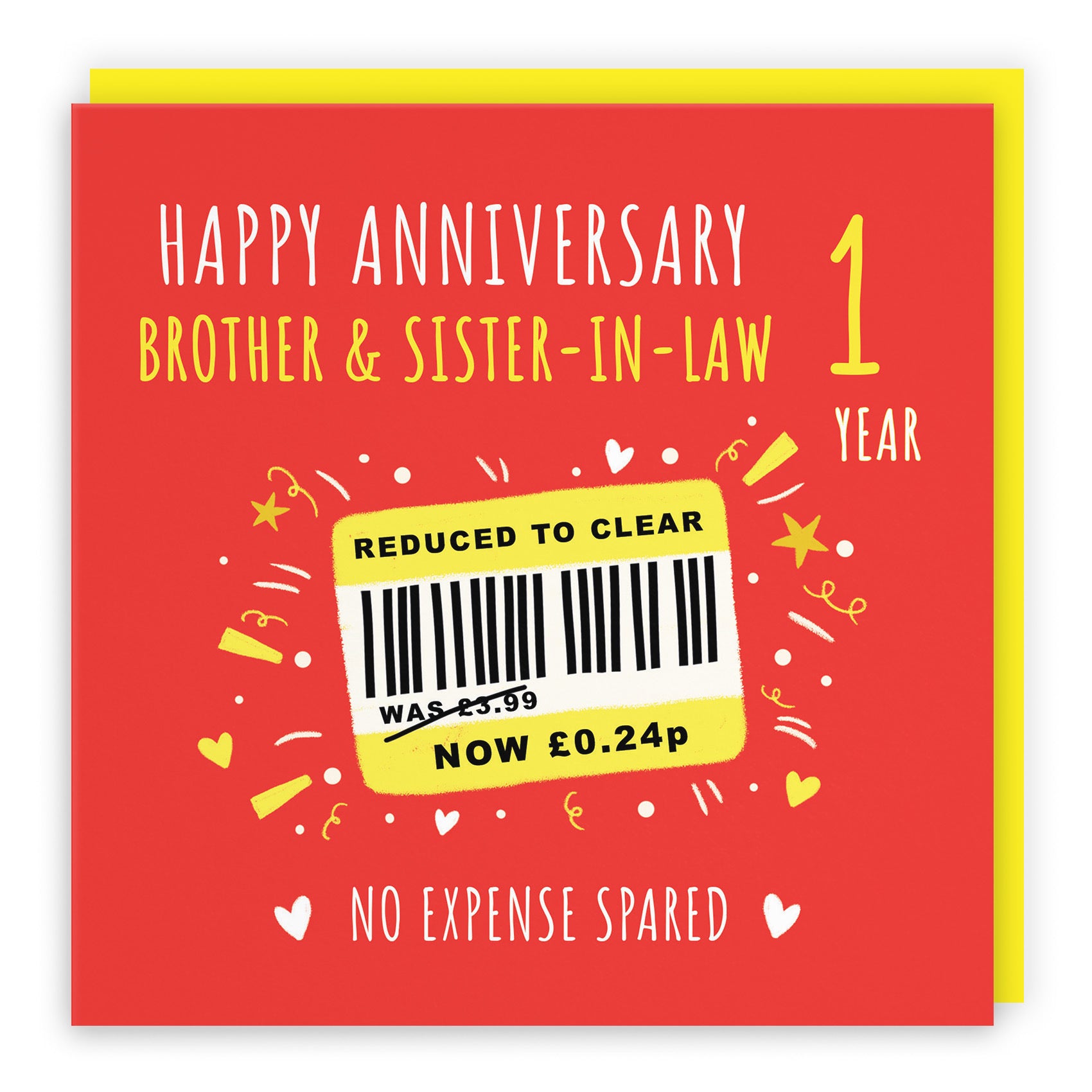 1st Brother And Sister-in-Law Anniversary Card Reduced To Clear Moments - Default Title (BS00194)