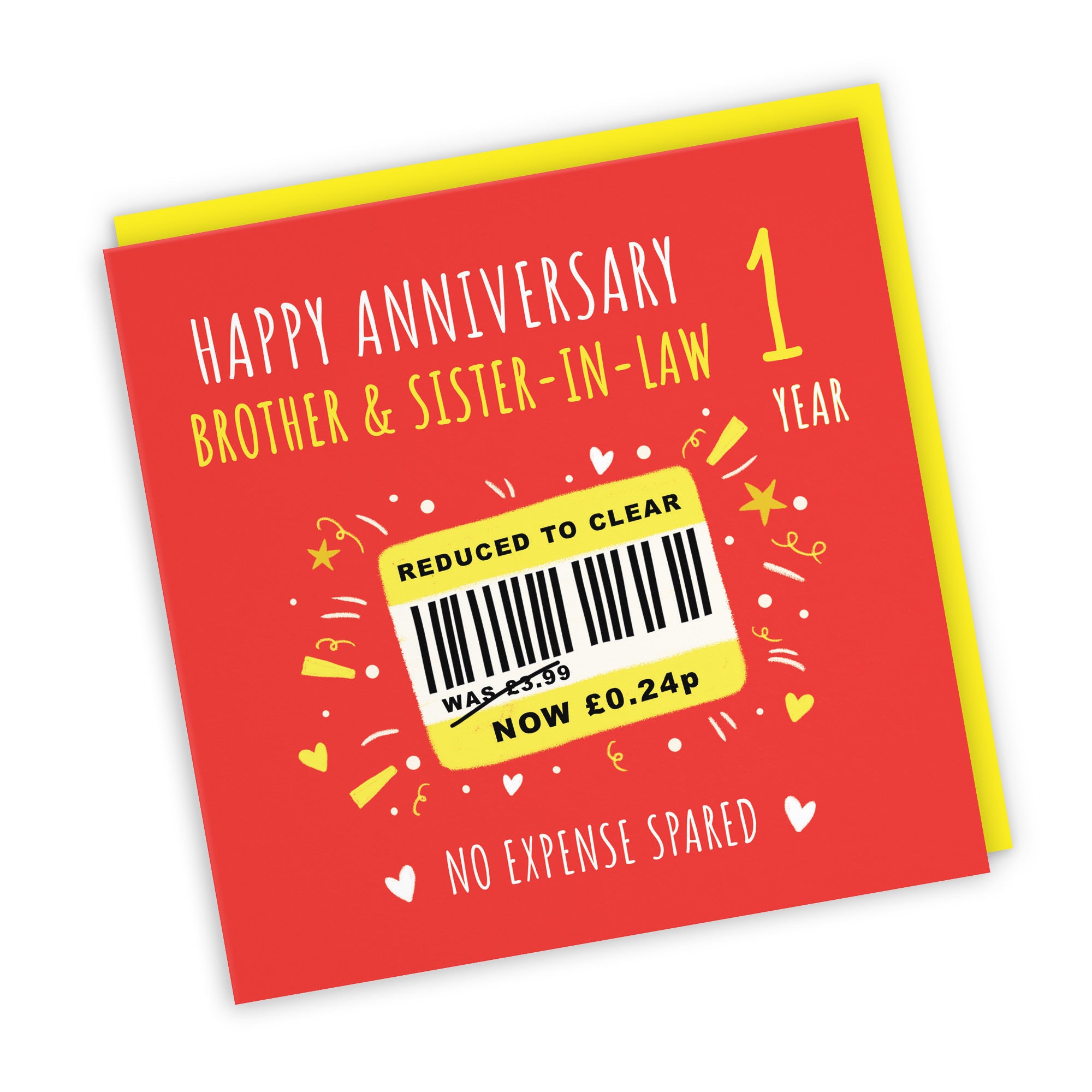 1st Brother And Sister-in-Law Anniversary Card Reduced To Clear Moments - Default Title (BS00194)