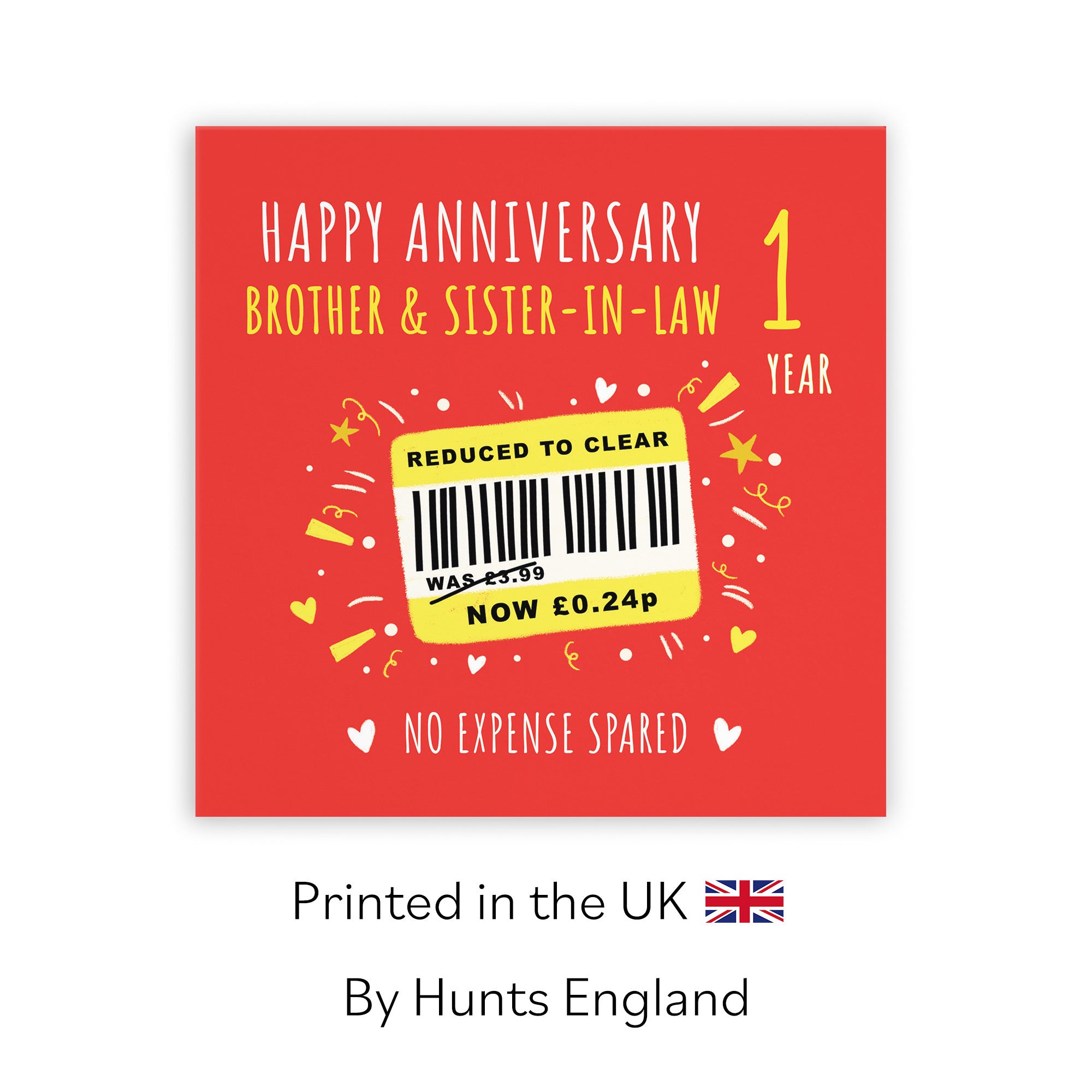 1st Brother And Sister-in-Law Anniversary Card Reduced To Clear Moments - Default Title (BS00194)