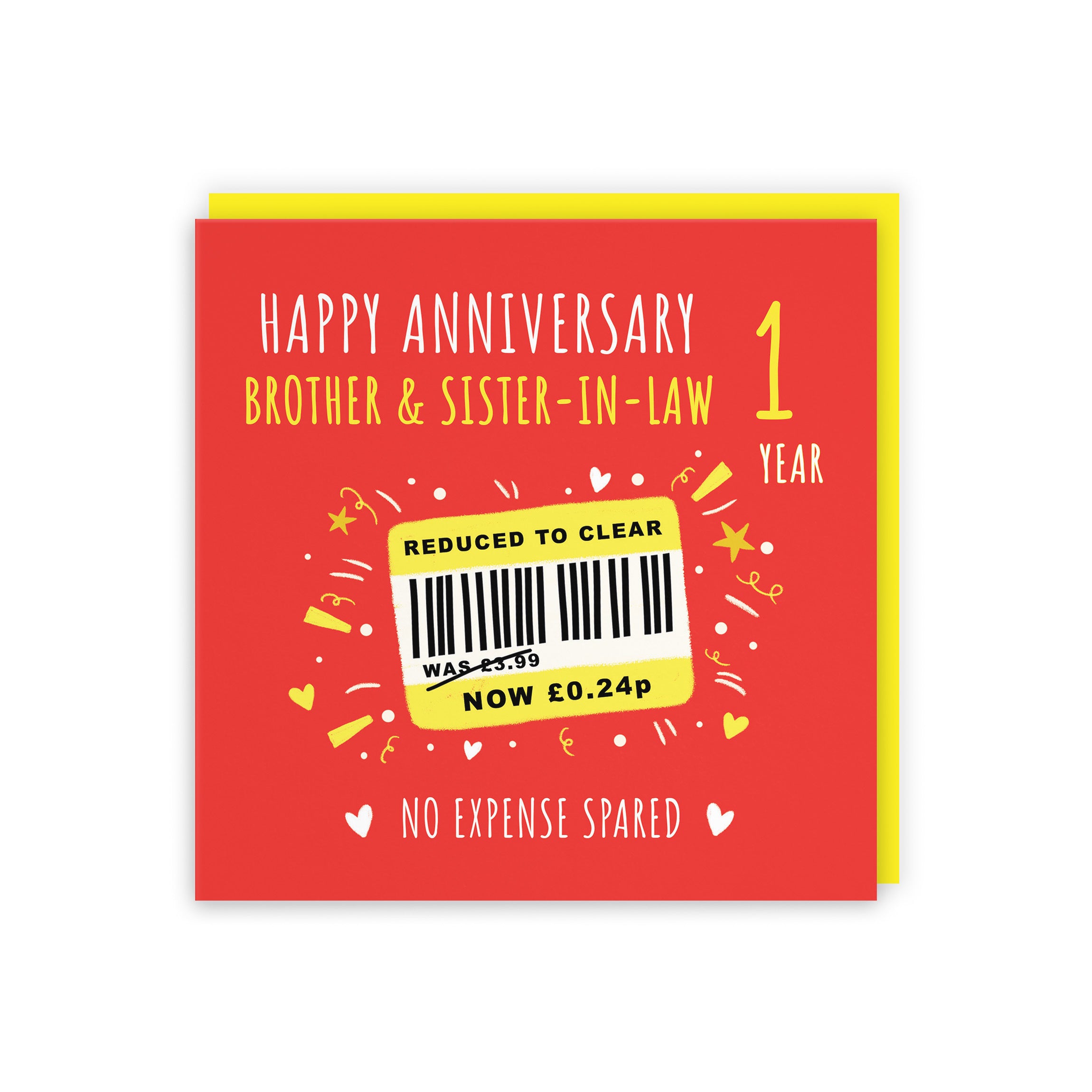 1st Brother And Sister-in-Law Anniversary Card Reduced To Clear Moments - Default Title (BS00194)