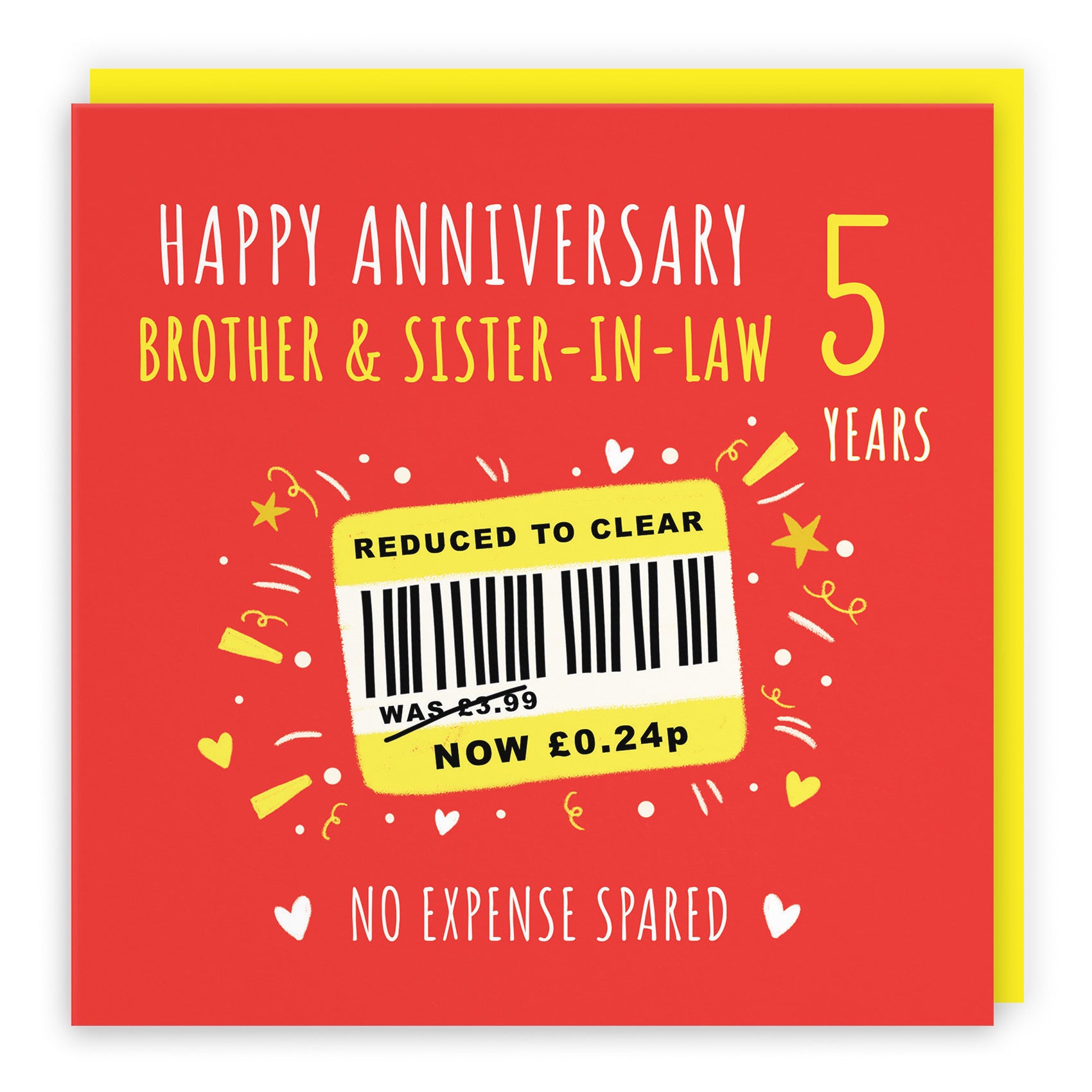 5th Brother And Sister-in-Law Anniversary Card Reduced To Clear Moments - Default Title (BS00195)
