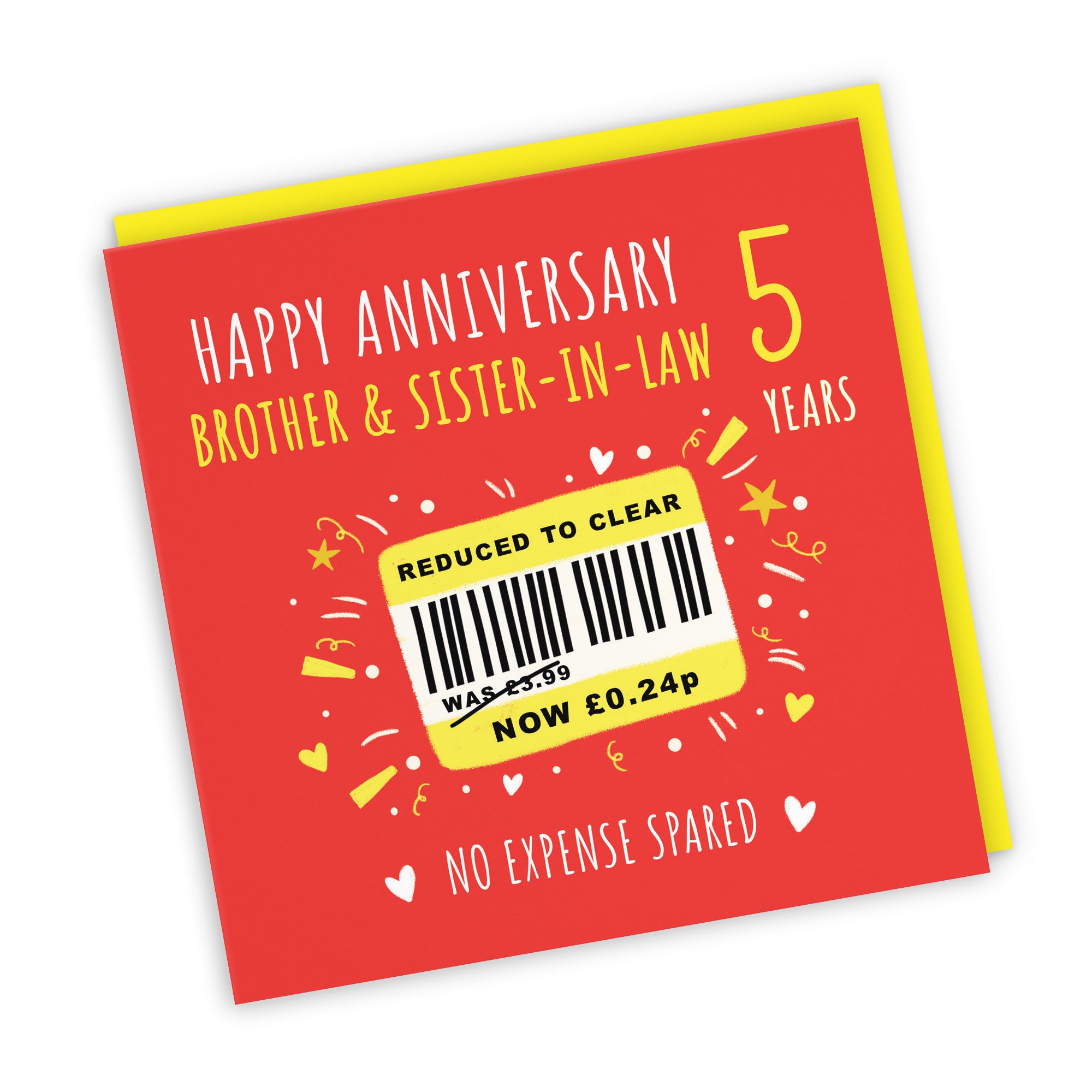 5th Brother And Sister-in-Law Anniversary Card Reduced To Clear Moments - Default Title (BS00195)