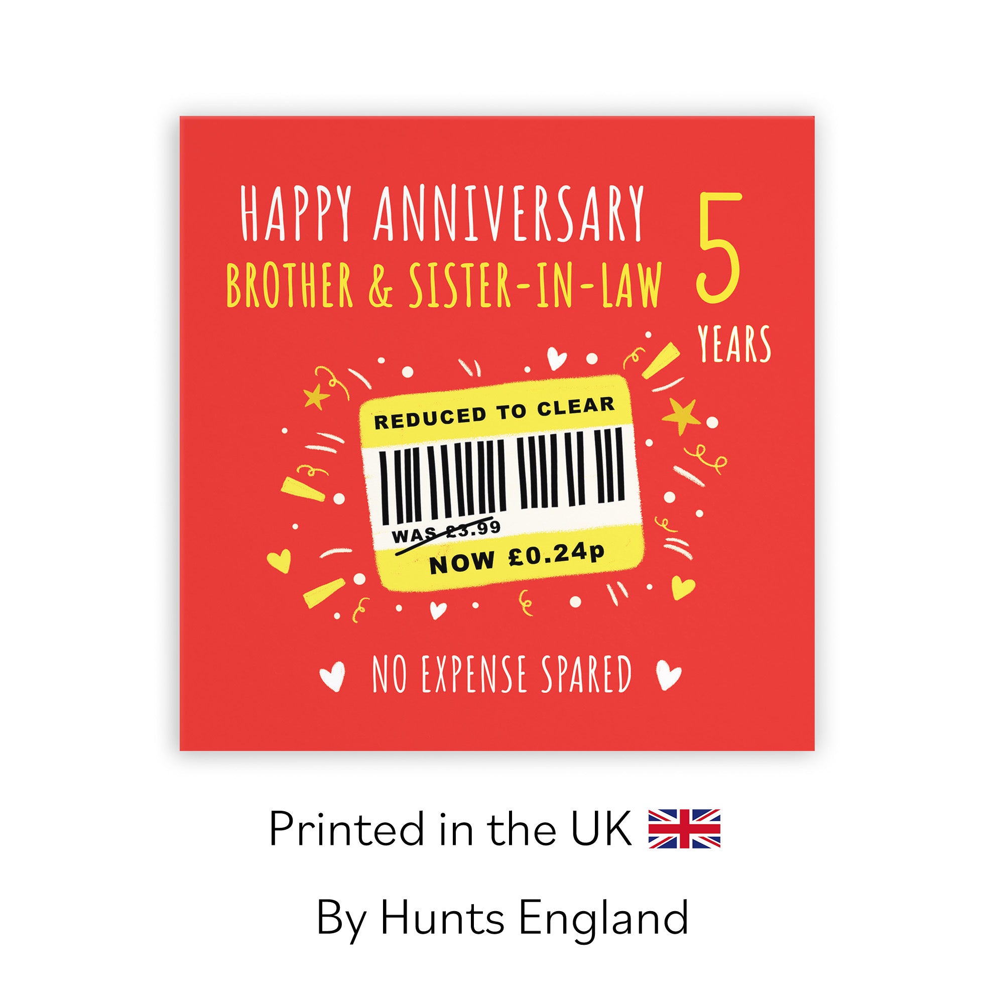 5th Brother And Sister-in-Law Anniversary Card Reduced To Clear Moments - Default Title (BS00195)