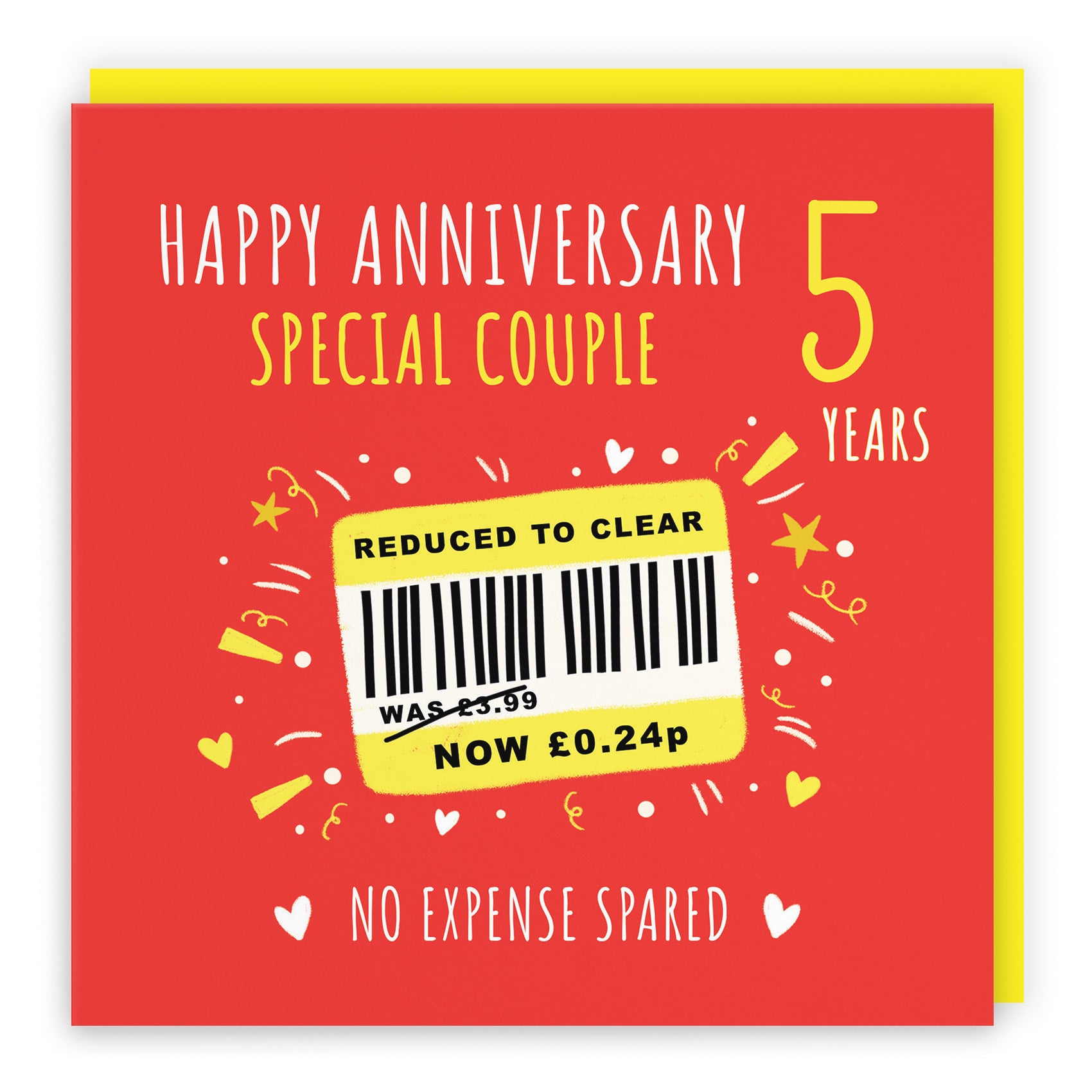 5th Couple Anniversary Card Reduced To Clear Moments - Default Title (BS00197)