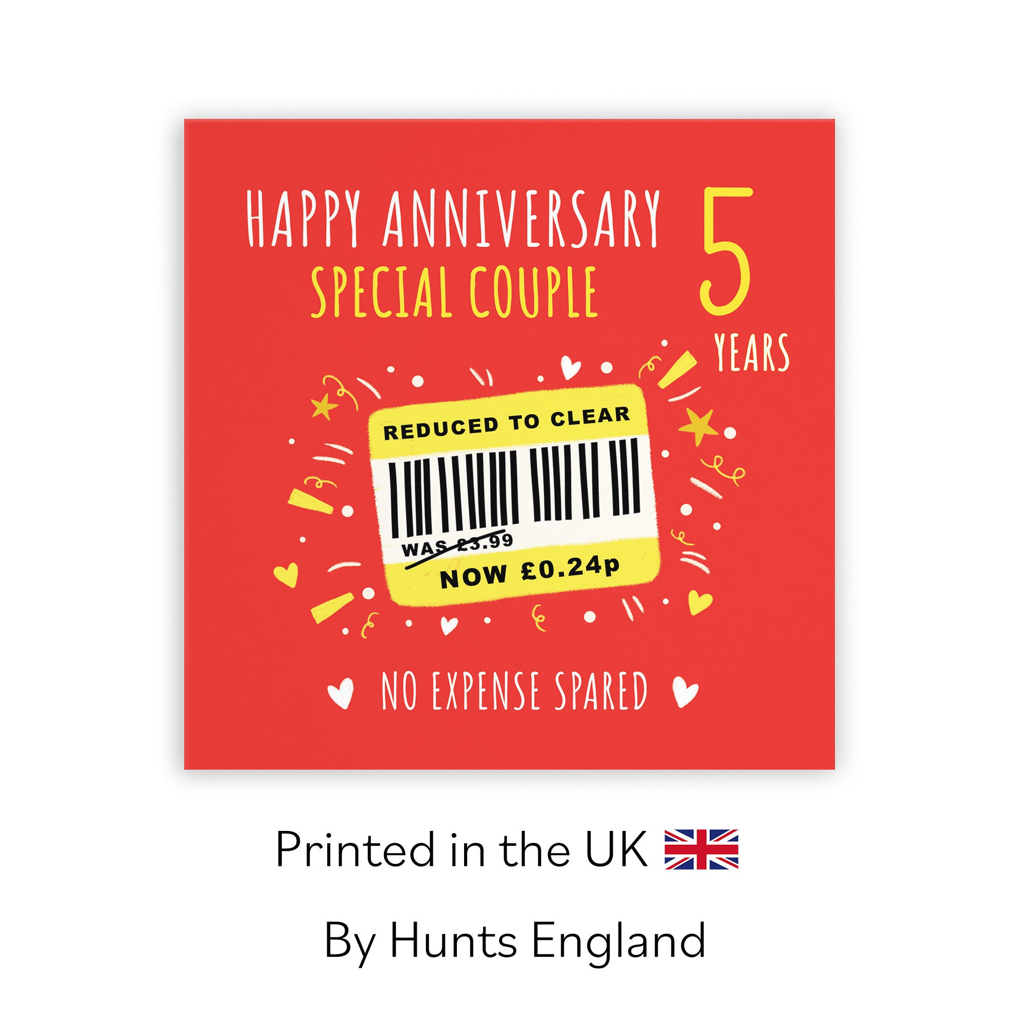5th Couple Anniversary Card Reduced To Clear Moments - Default Title (BS00197)