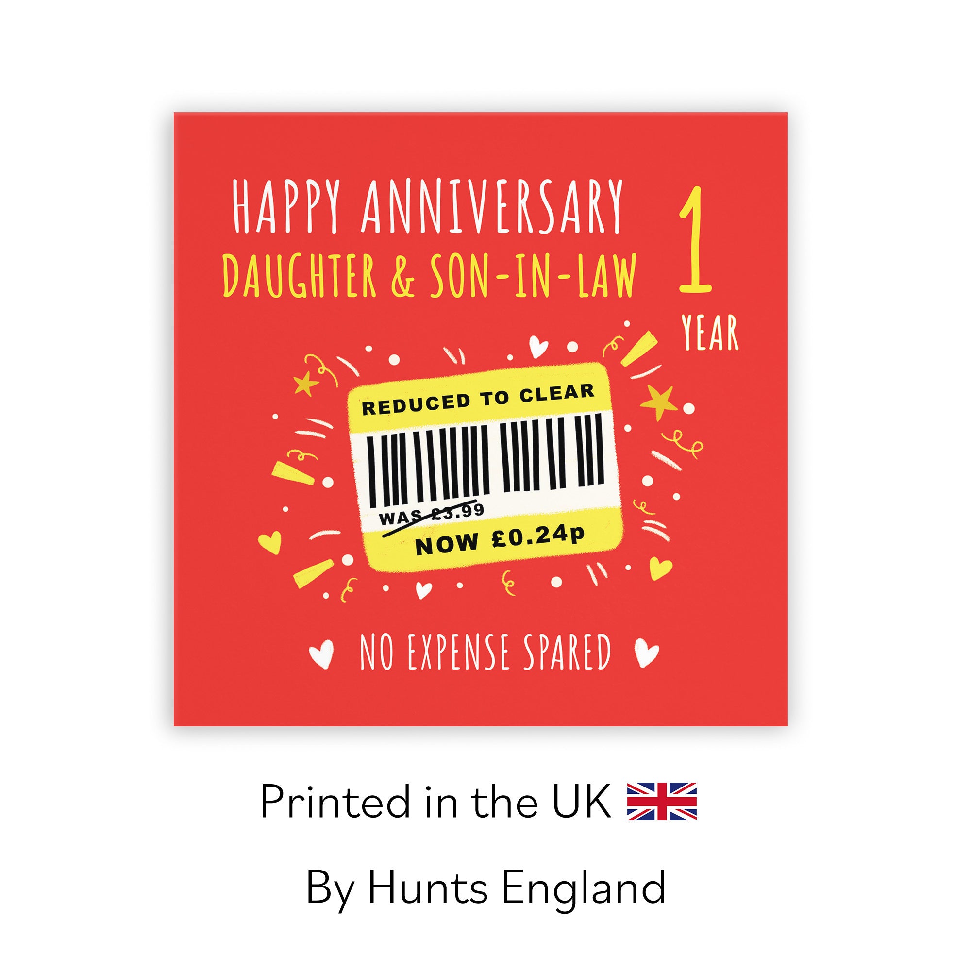1st Daughter And Son-in-Law Anniversary Card Reduced To Clear Moments - Default Title (BS00198)