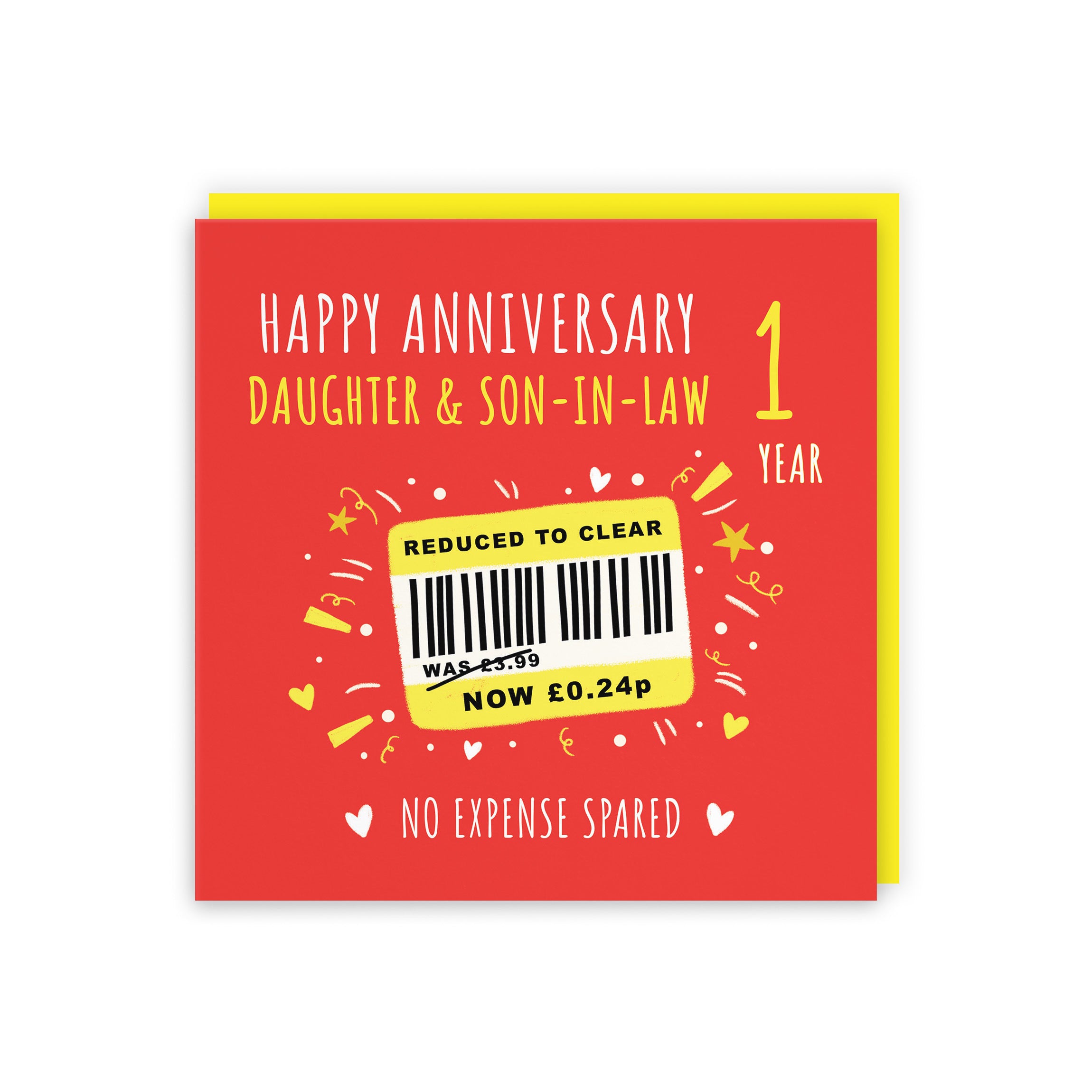 1st Daughter And Son-in-Law Anniversary Card Reduced To Clear Moments - Default Title (BS00198)
