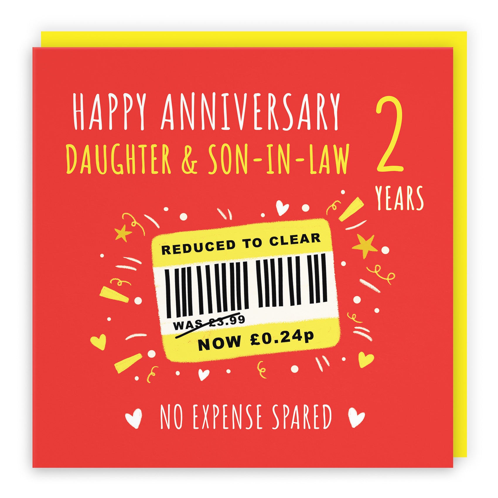 2nd Daughter And Son-in-Law Anniversary Card Reduced To Clear Moments - Default Title (BS00199)
