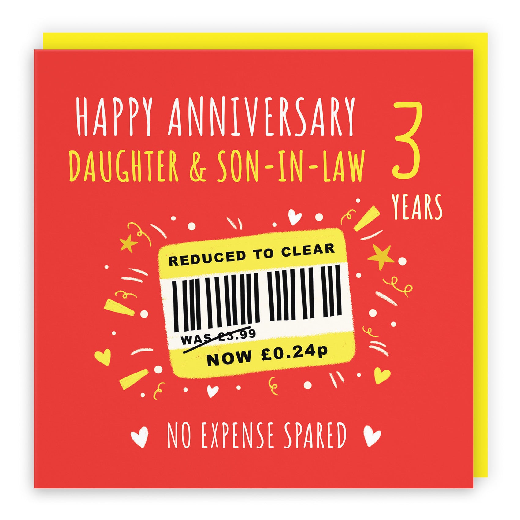 3rd Daughter And Son-in-Law Anniversary Card Reduced To Clear Moments - Default Title (BS00200)