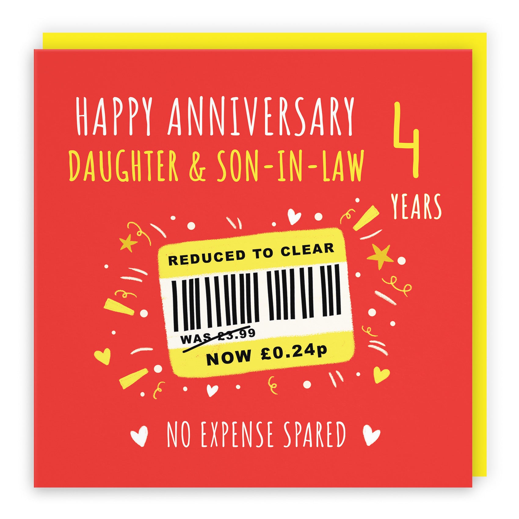 4th Daughter And Son-in-Law Anniversary Card Reduced To Clear Moments - Default Title (BS00201)