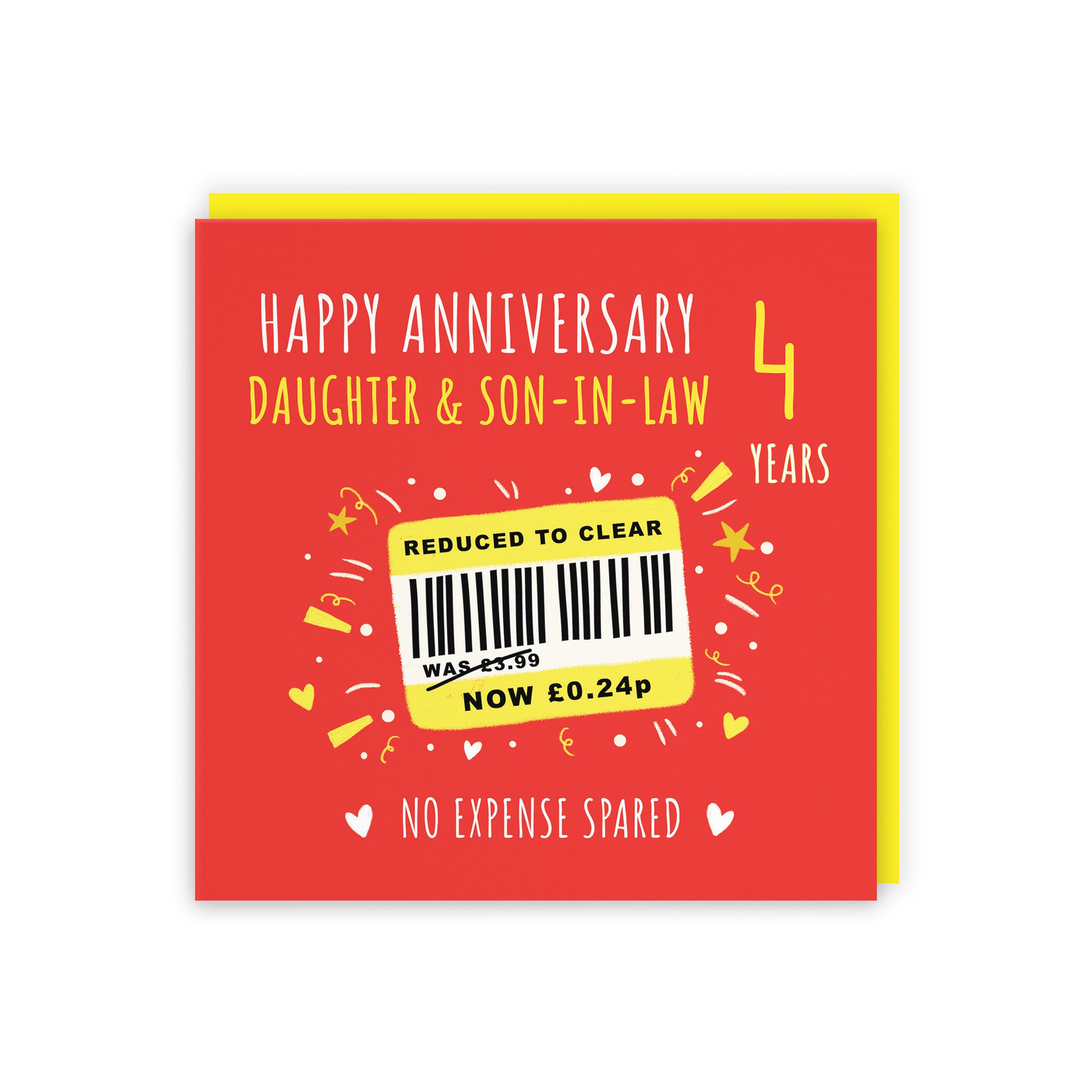 4th Daughter And Son-in-Law Anniversary Card Reduced To Clear Moments - Default Title (BS00201)