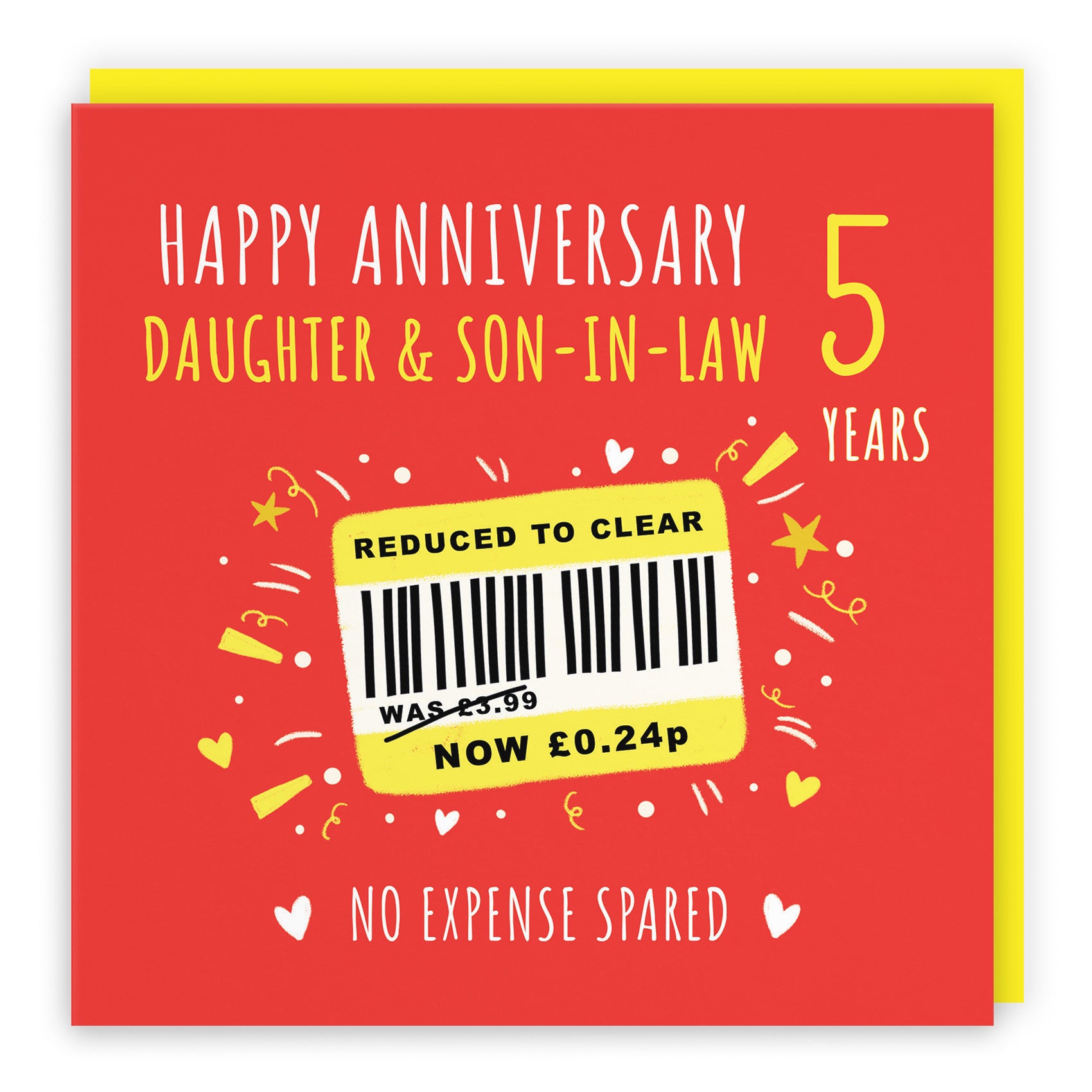 5th Daughter And Son-in-Law Anniversary Card Reduced To Clear Moments - Default Title (BS00202)