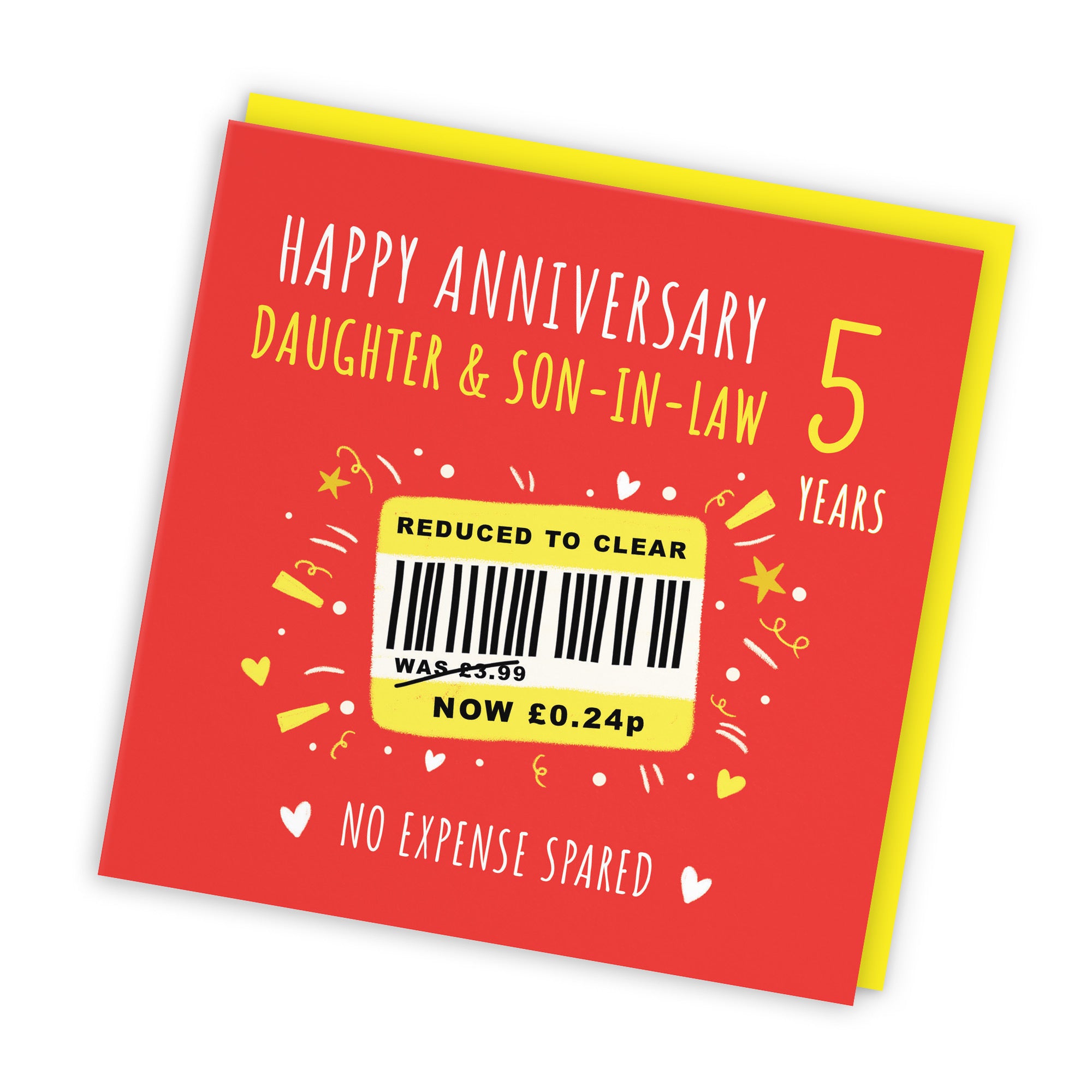 5th Daughter And Son-in-Law Anniversary Card Reduced To Clear Moments - Default Title (BS00202)