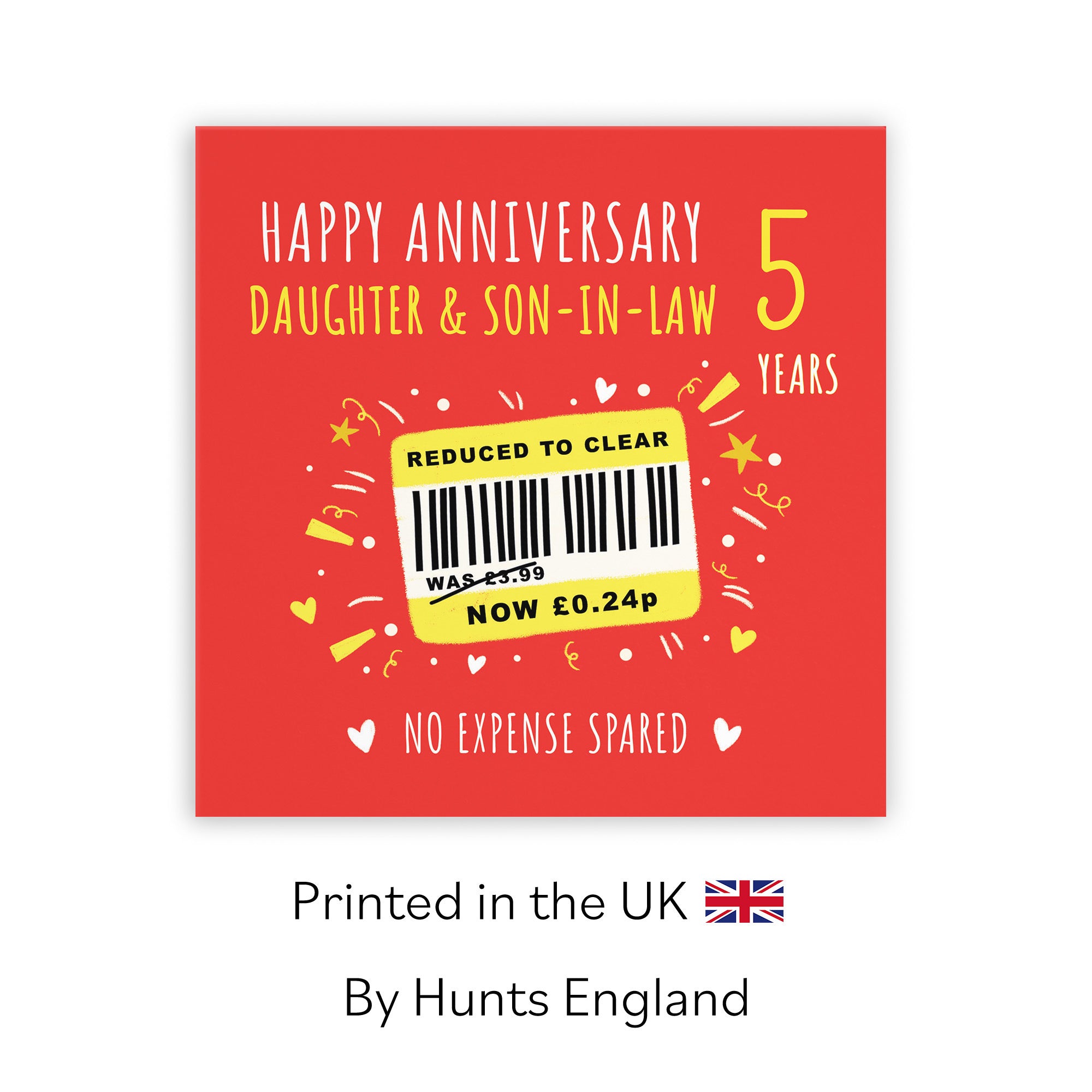 5th Daughter And Son-in-Law Anniversary Card Reduced To Clear Moments - Default Title (BS00202)