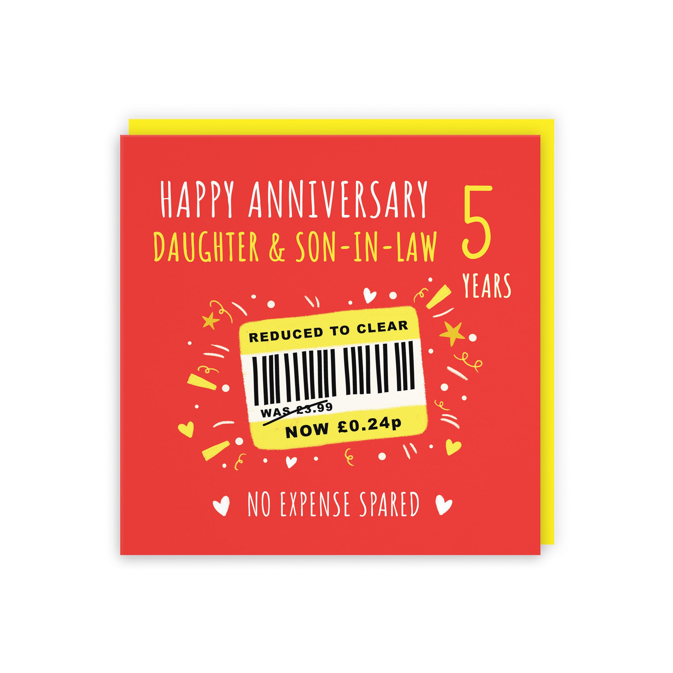 5th Daughter And Son-in-Law Anniversary Card Reduced To Clear Moments - Default Title (BS00202)