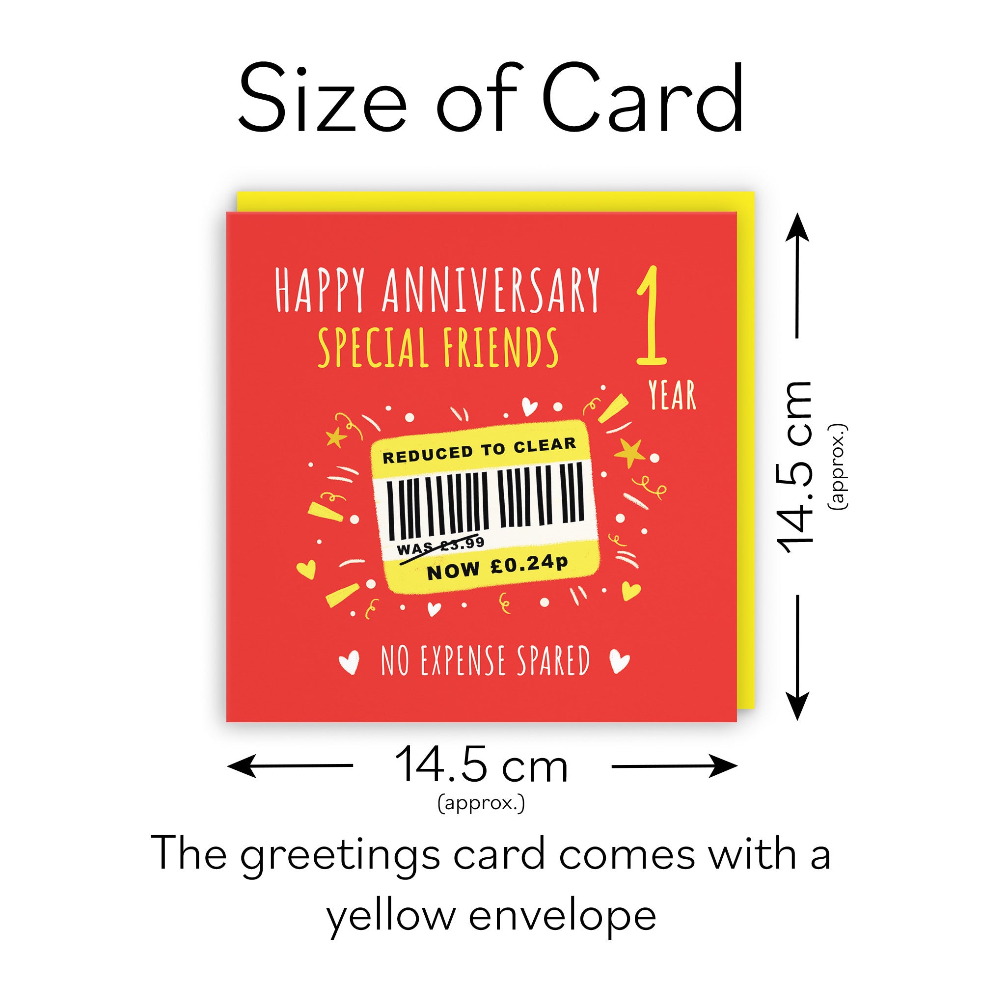 1st Friends Anniversary Card Reduced To Clear Moments - Default Title (BS00203)