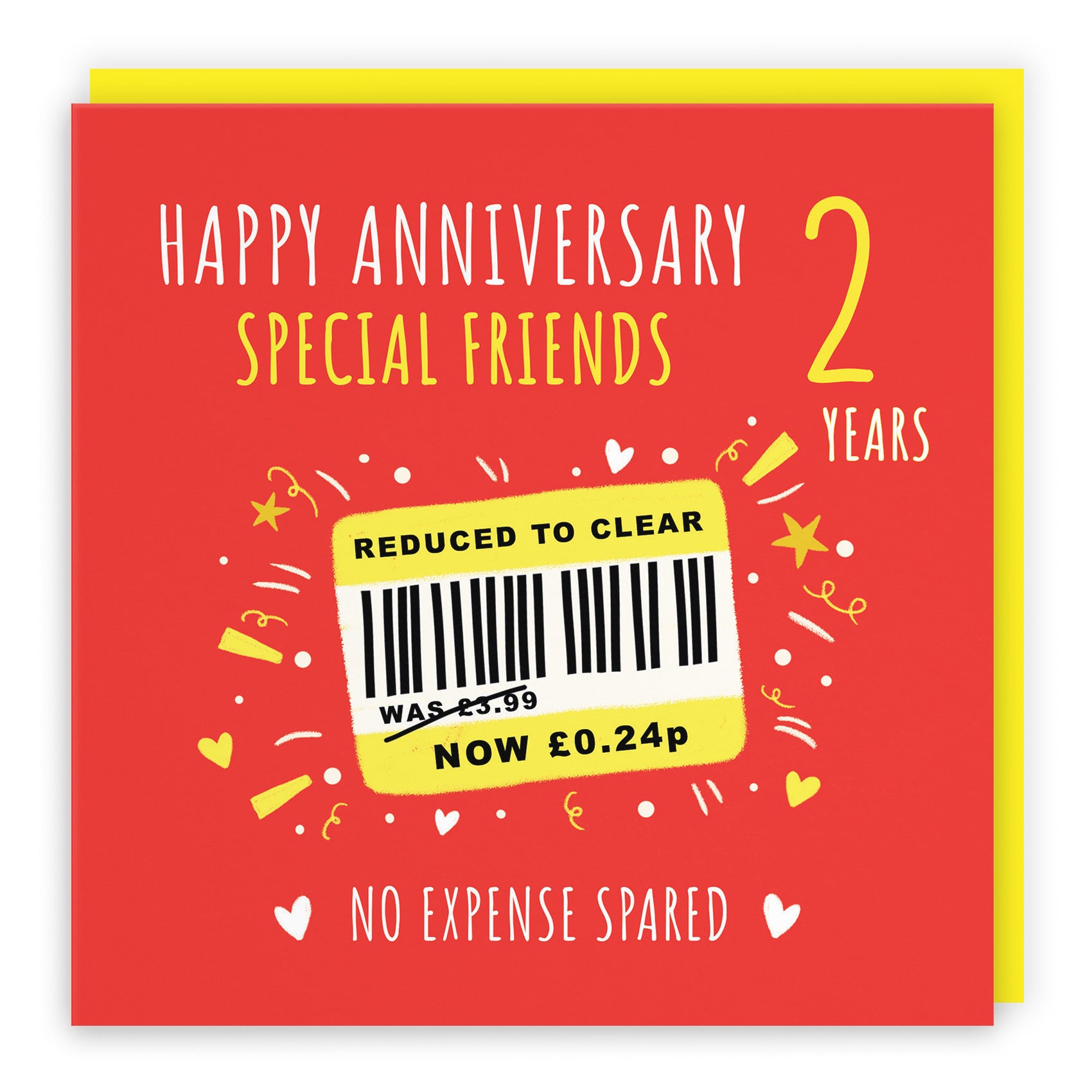 2nd Friends Anniversary Card Reduced To Clear Moments - Default Title (BS00204)