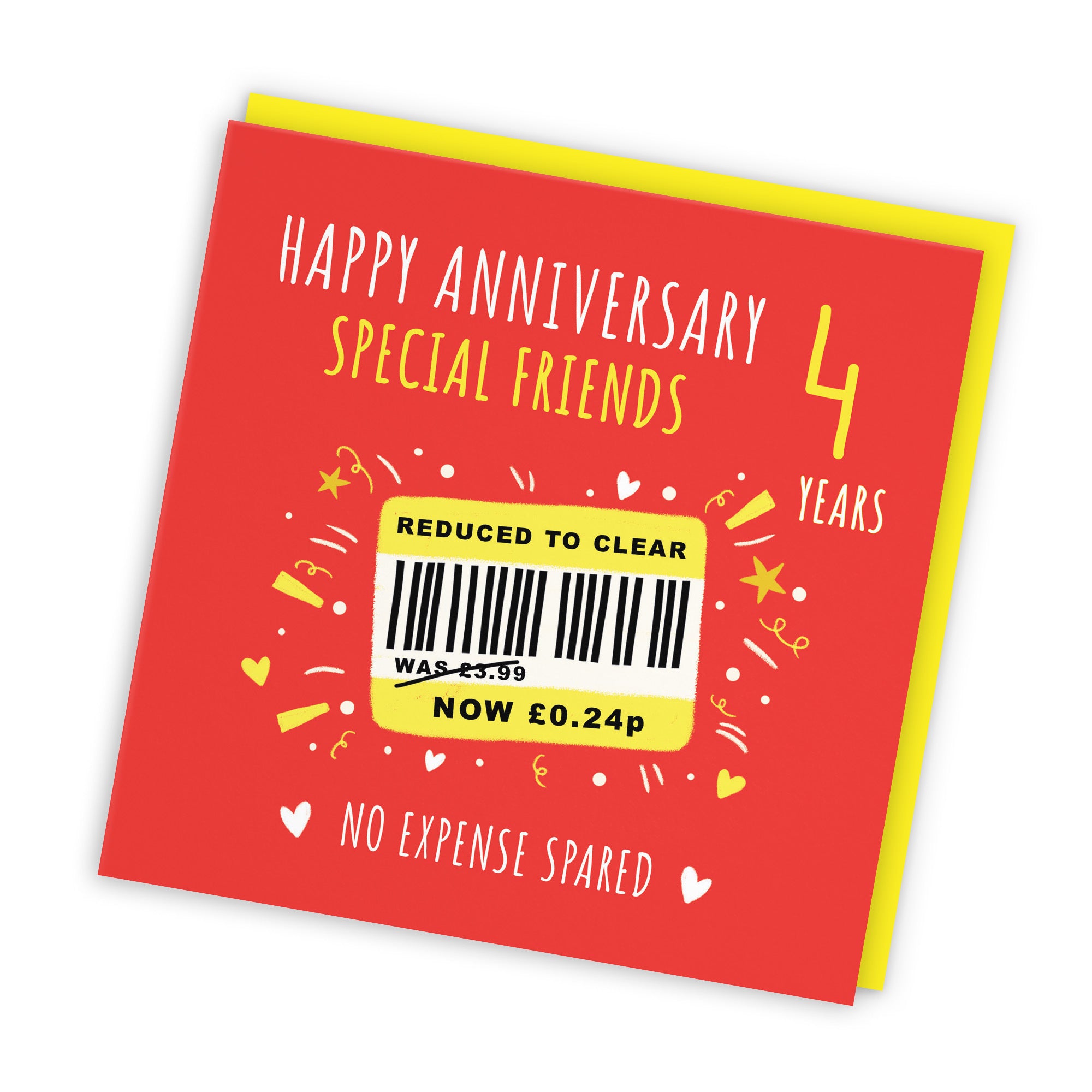 4th Friends Anniversary Card Reduced To Clear Moments - Default Title (BS00206)