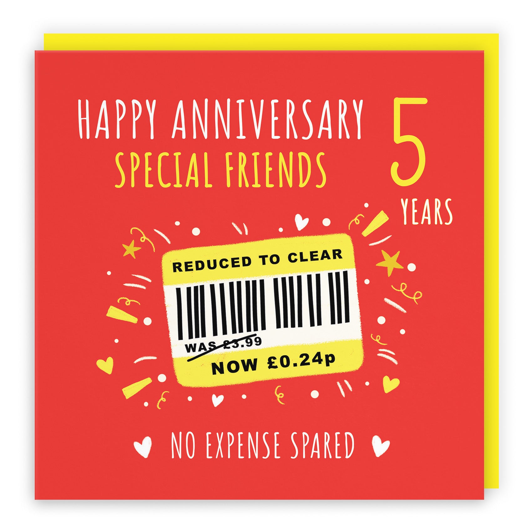 5th Friends Anniversary Card Reduced To Clear Moments - Default Title (BS00207)