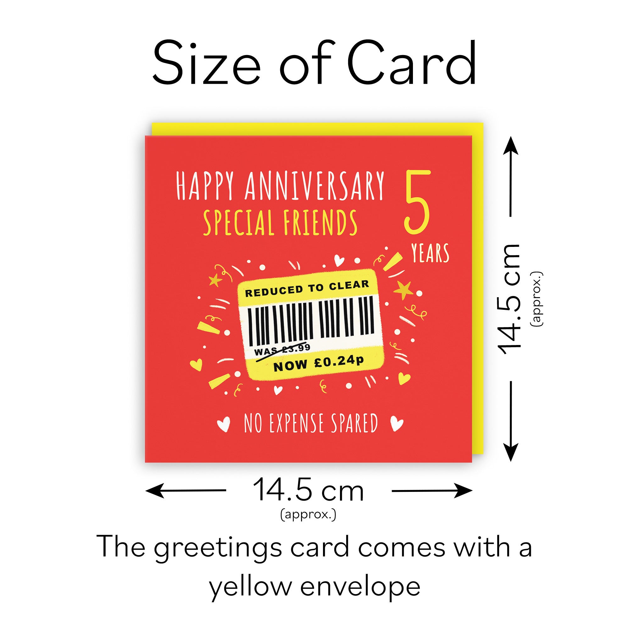 5th Friends Anniversary Card Reduced To Clear Moments - Default Title (BS00207)