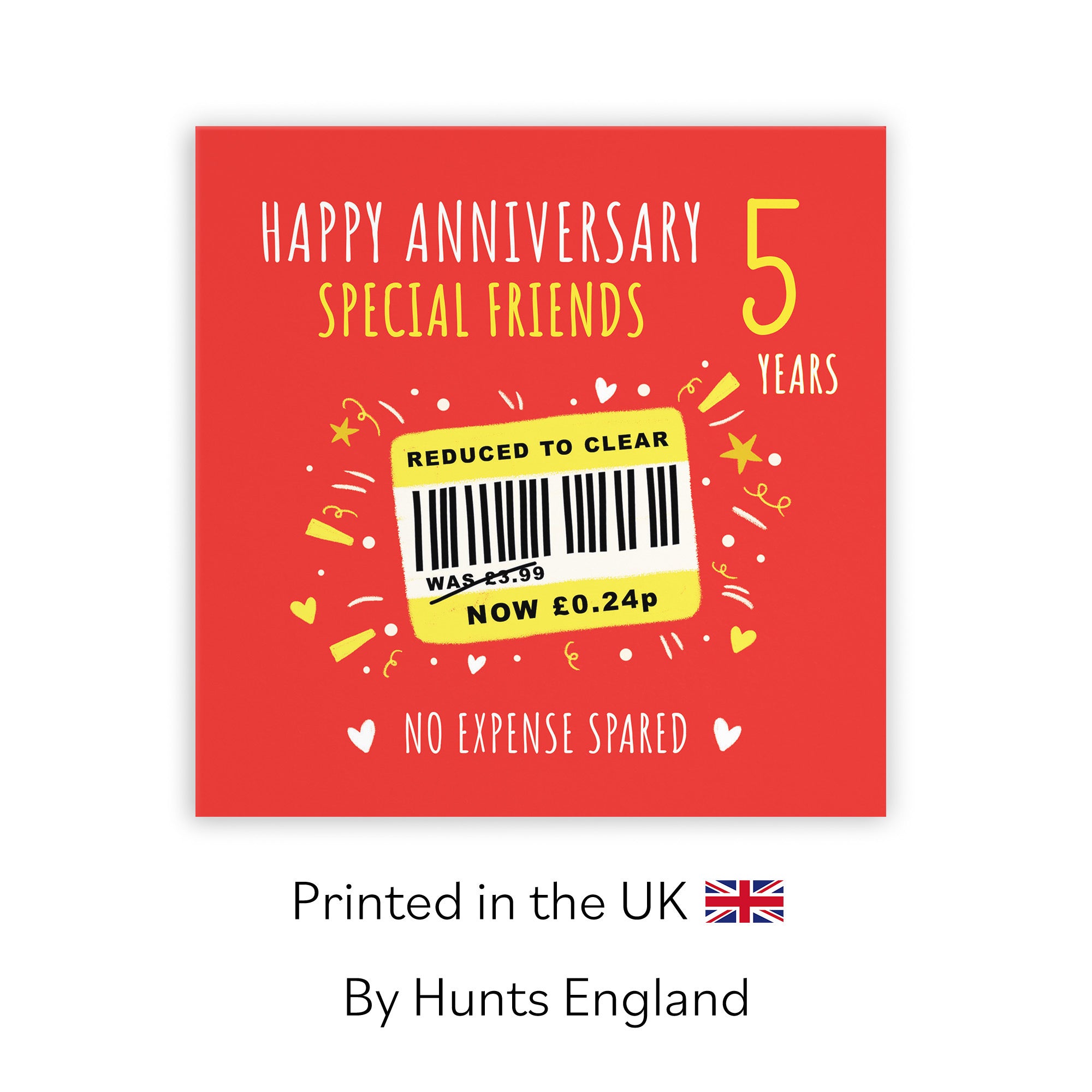 5th Friends Anniversary Card Reduced To Clear Moments - Default Title (BS00207)