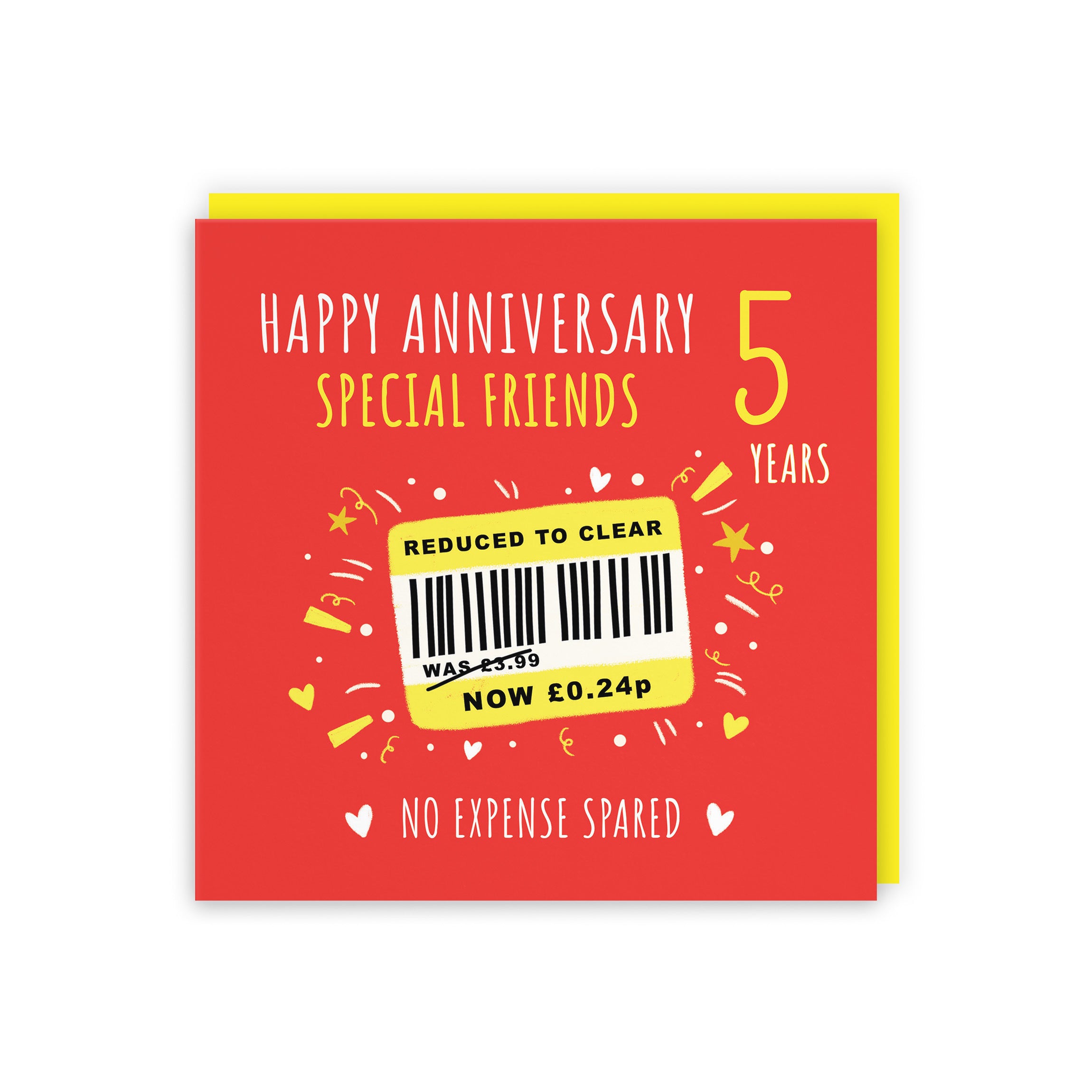 5th Friends Anniversary Card Reduced To Clear Moments - Default Title (BS00207)