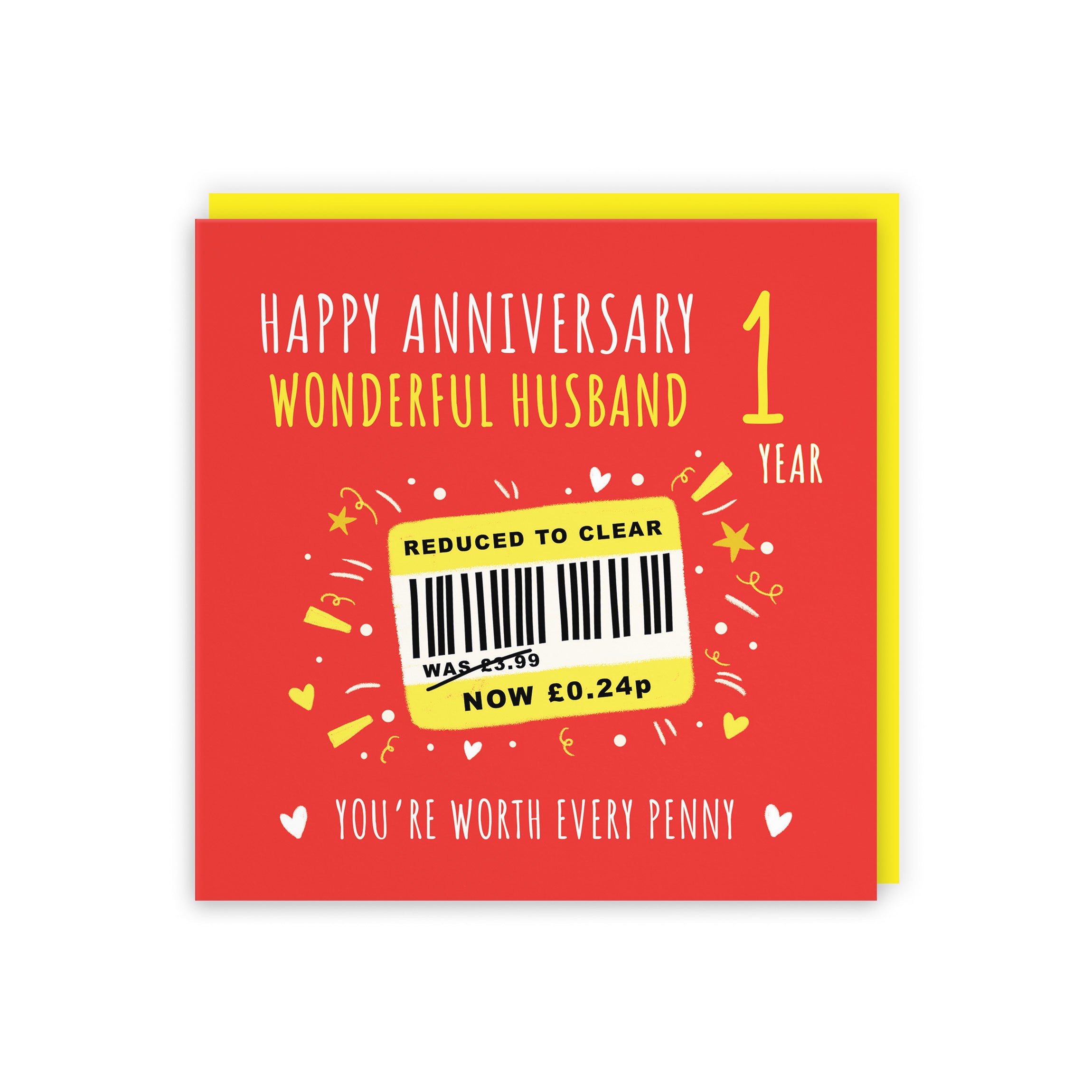 1st Husband Anniversary Card Reduced To Clear Moments - Default Title (BS00208)