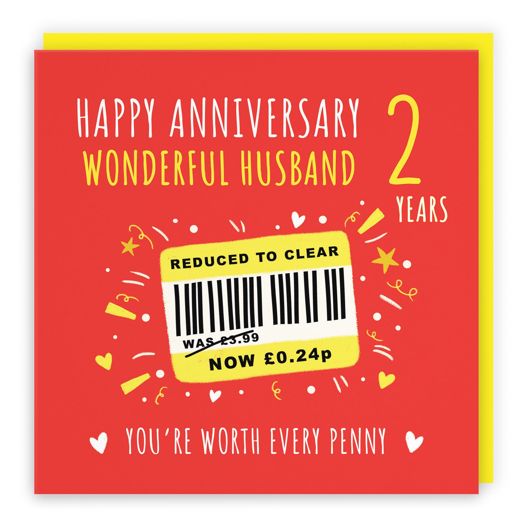 2nd Husband Anniversary Card Reduced To Clear Moments - Default Title (BS00209)