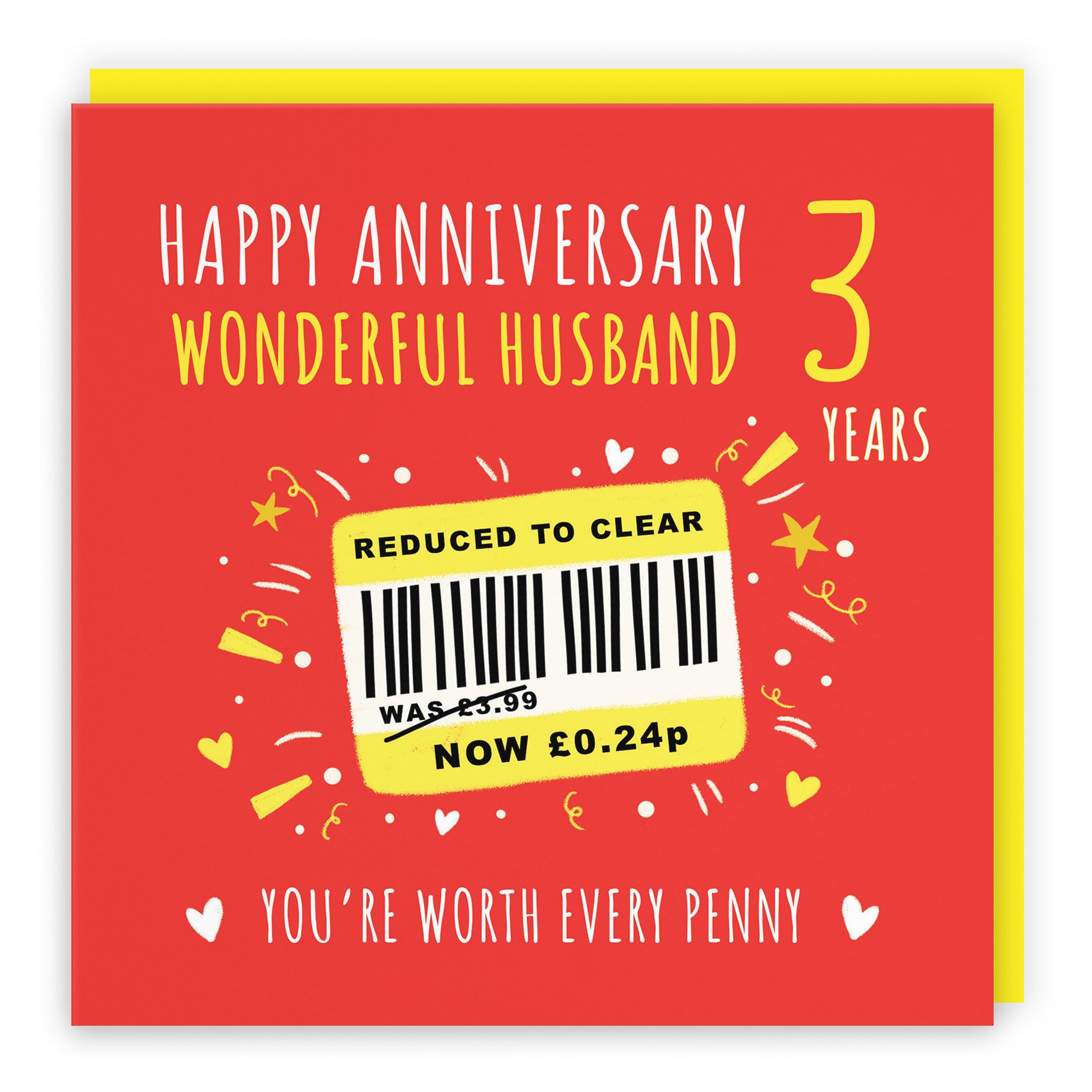 3rd Husband Anniversary Card Reduced To Clear Moments - Default Title (BS00210)