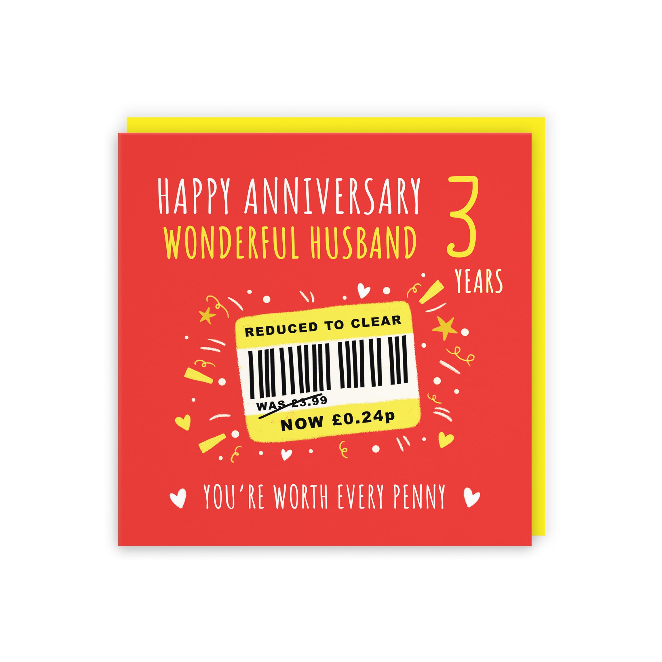 3rd Husband Anniversary Card Reduced To Clear Moments - Default Title (BS00210)