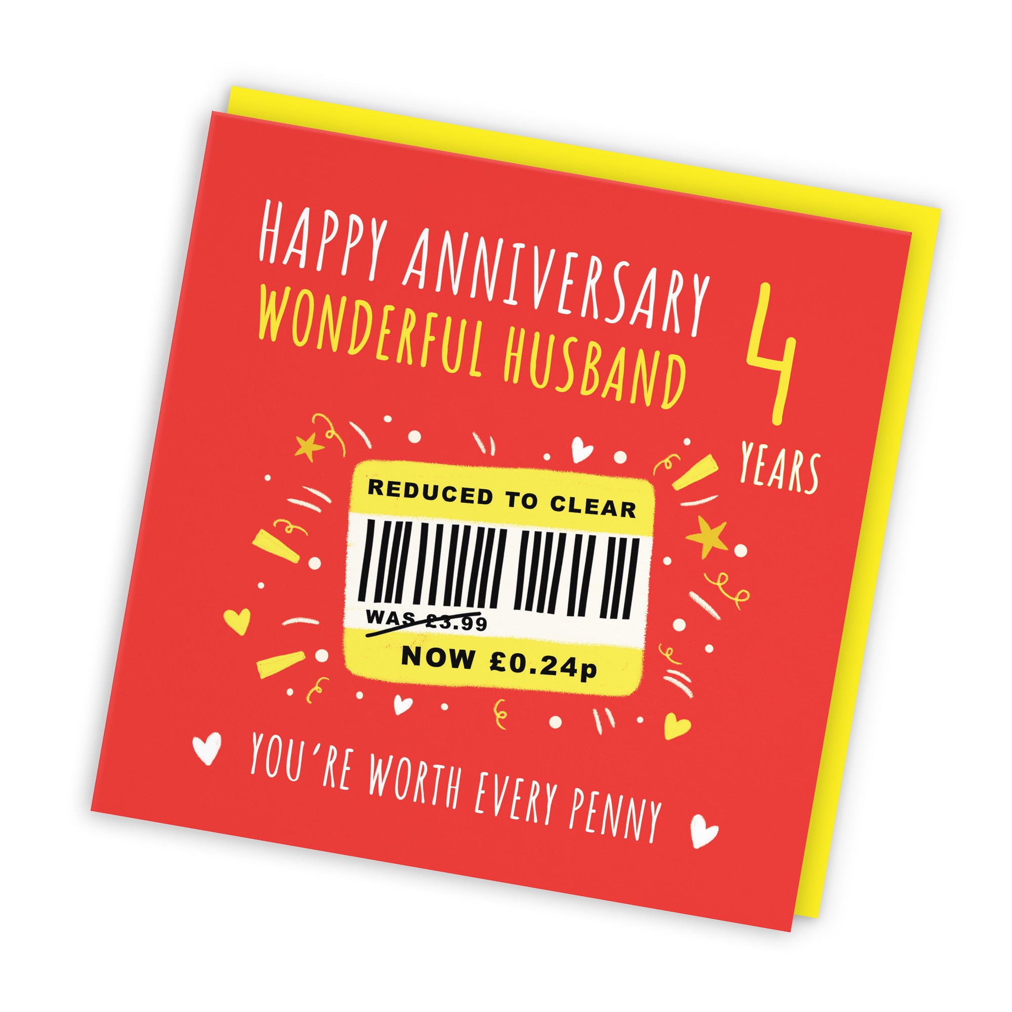 4th Husband Anniversary Card Reduced To Clear Moments - Default Title (BS00211)
