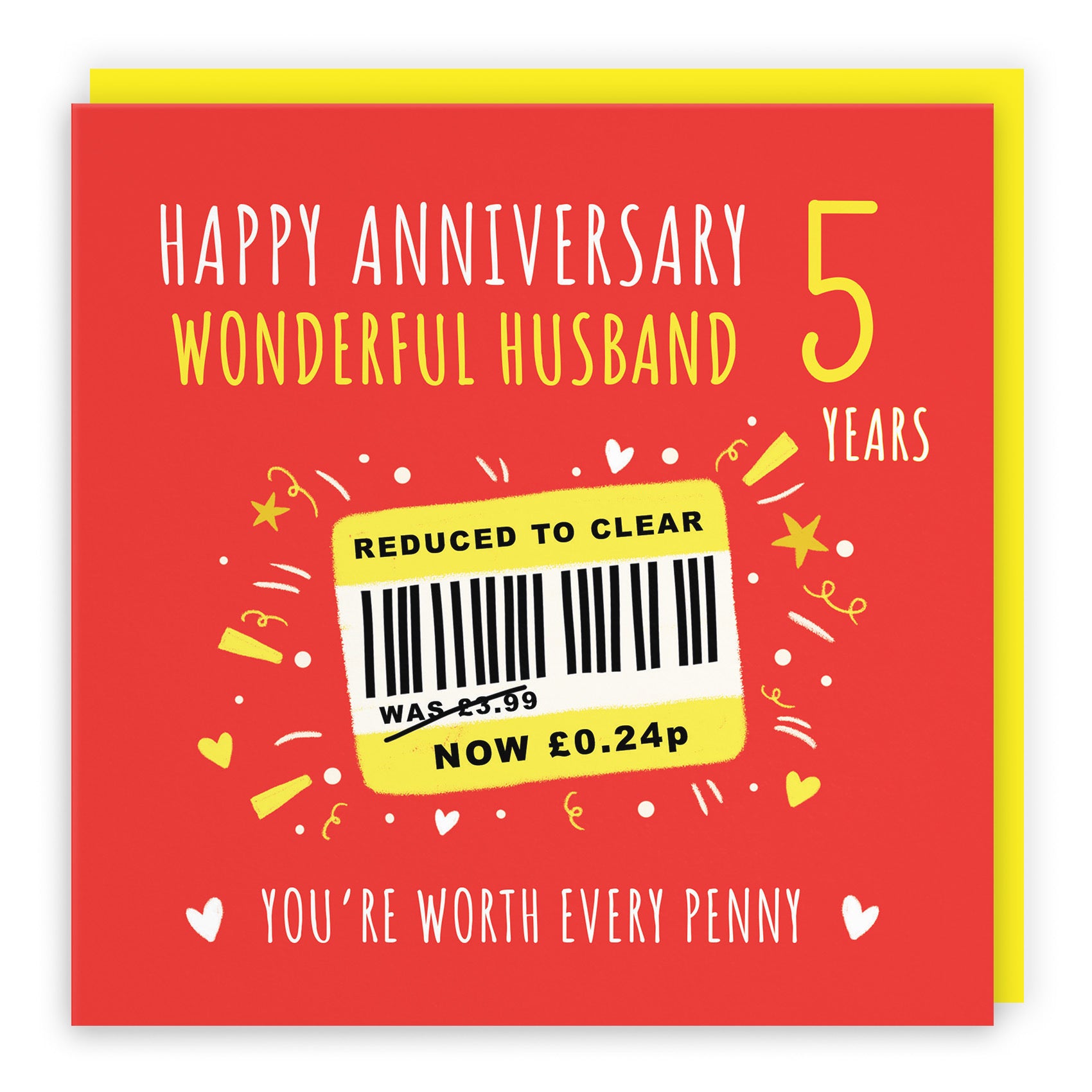 5th Husband Anniversary Card Reduced To Clear Moments - Default Title (BS00212)
