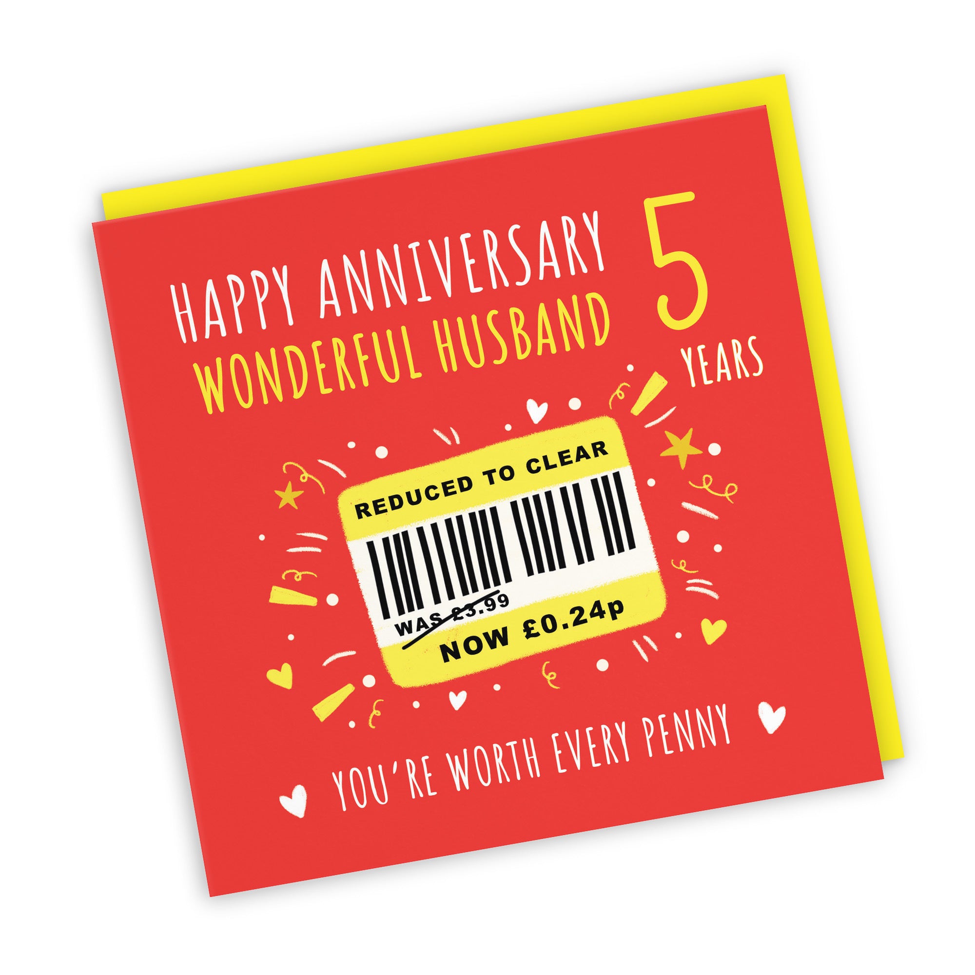 5th Husband Anniversary Card Reduced To Clear Moments - Default Title (BS00212)