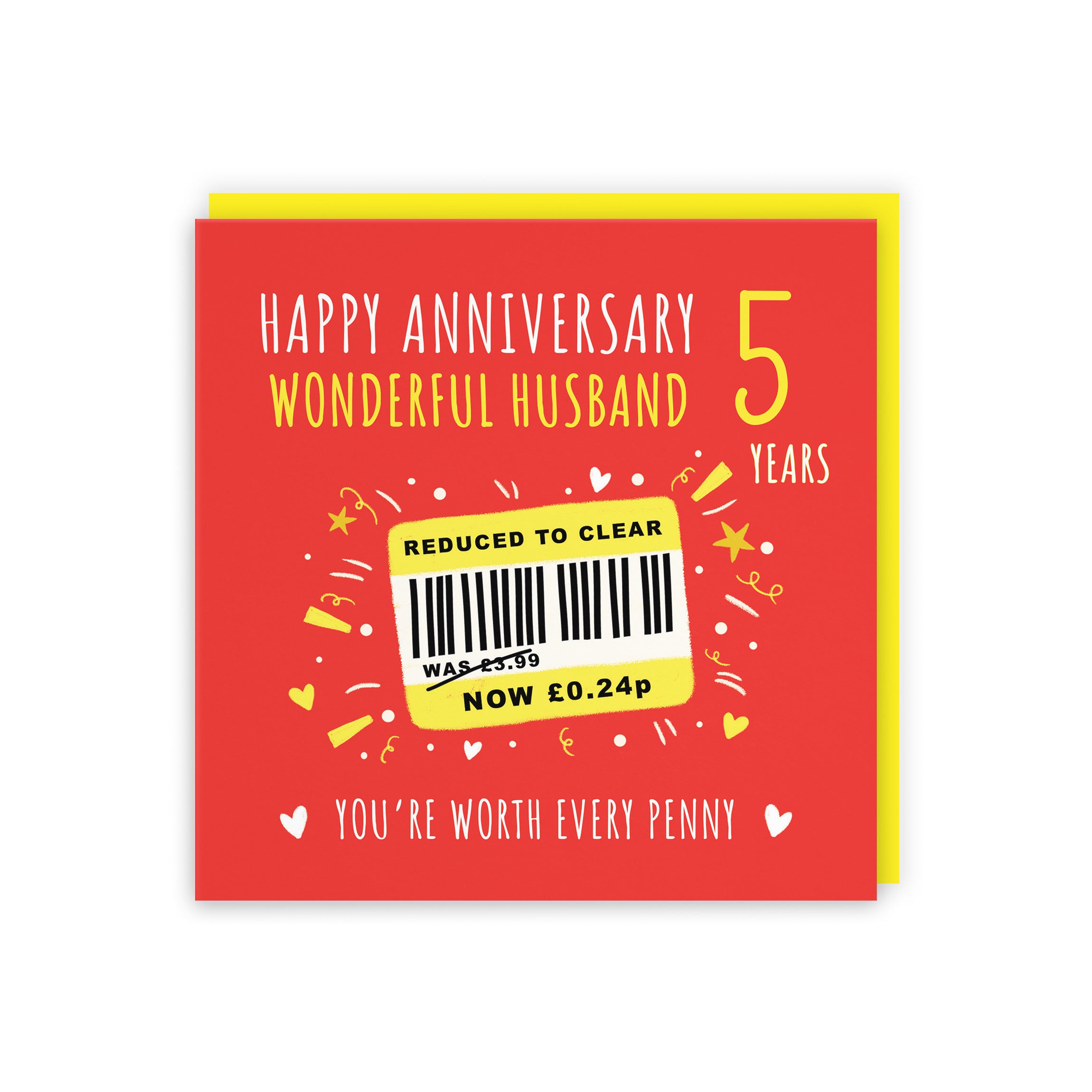 5th Husband Anniversary Card Reduced To Clear Moments - Default Title (BS00212)