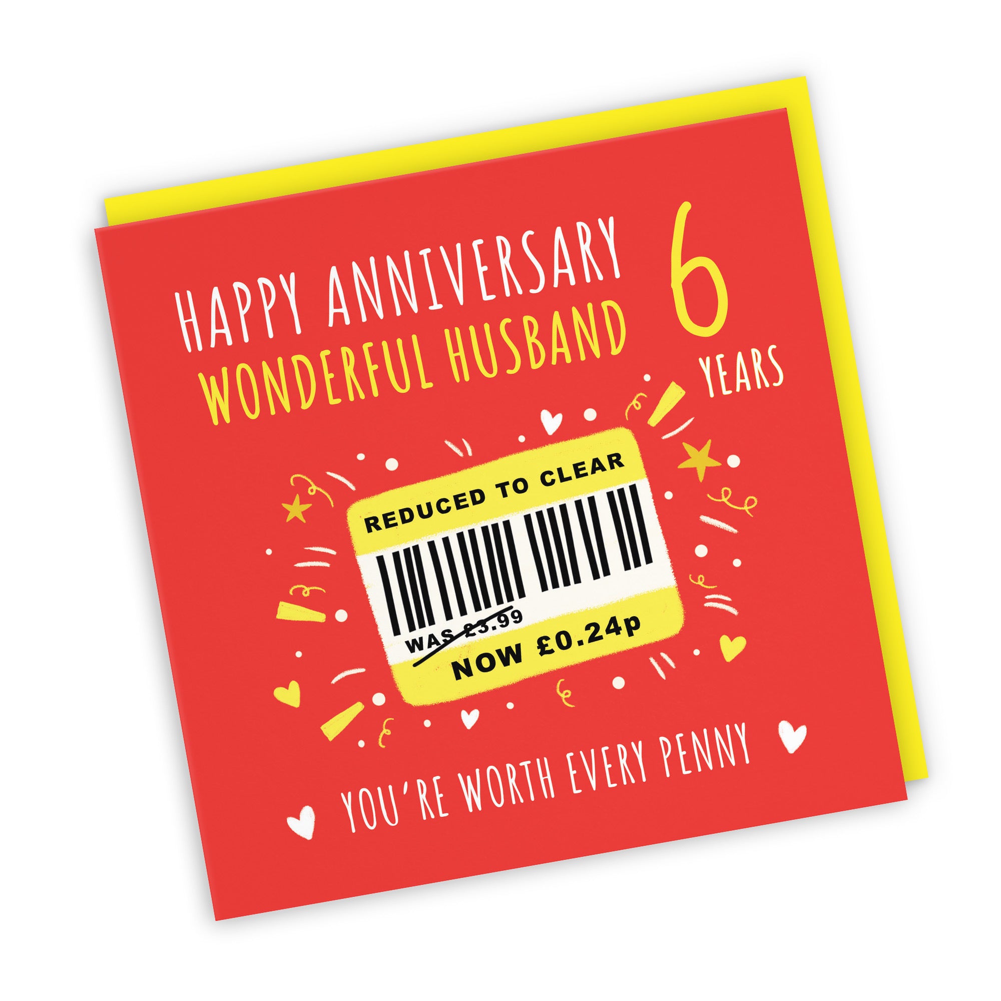 6th Husband Anniversary Card Reduced To Clear Moments - Default Title (BS00213)