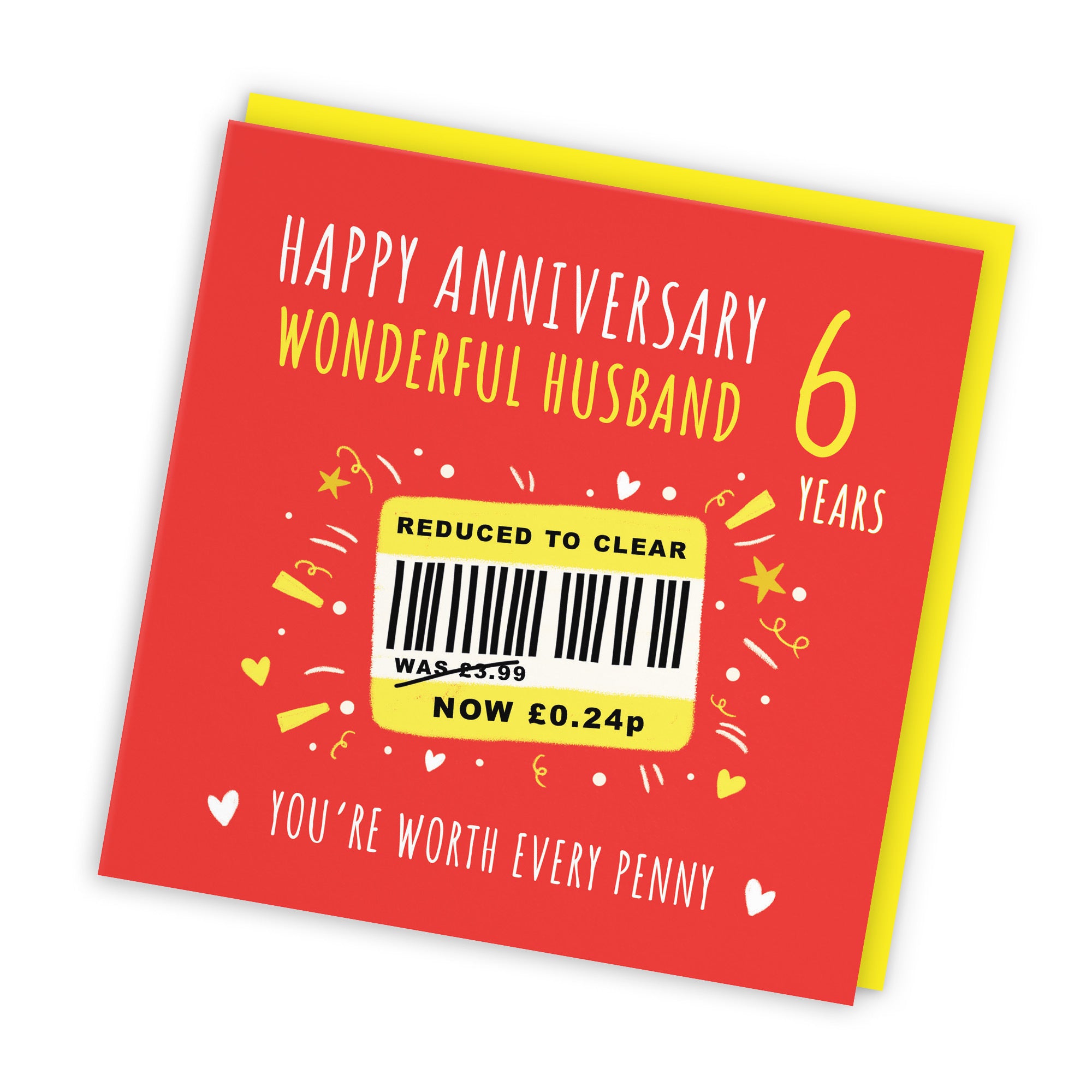 6th Husband Anniversary Card Reduced To Clear Moments - Default Title (BS00213)