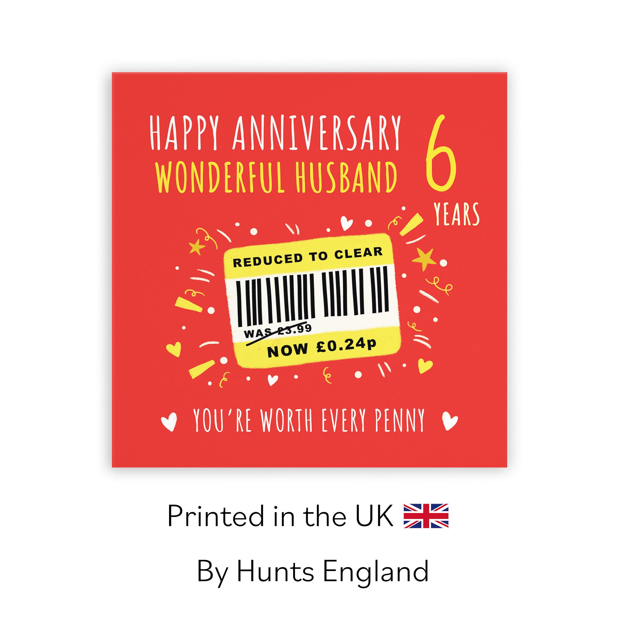 6th Husband Anniversary Card Reduced To Clear Moments - Default Title (BS00213)