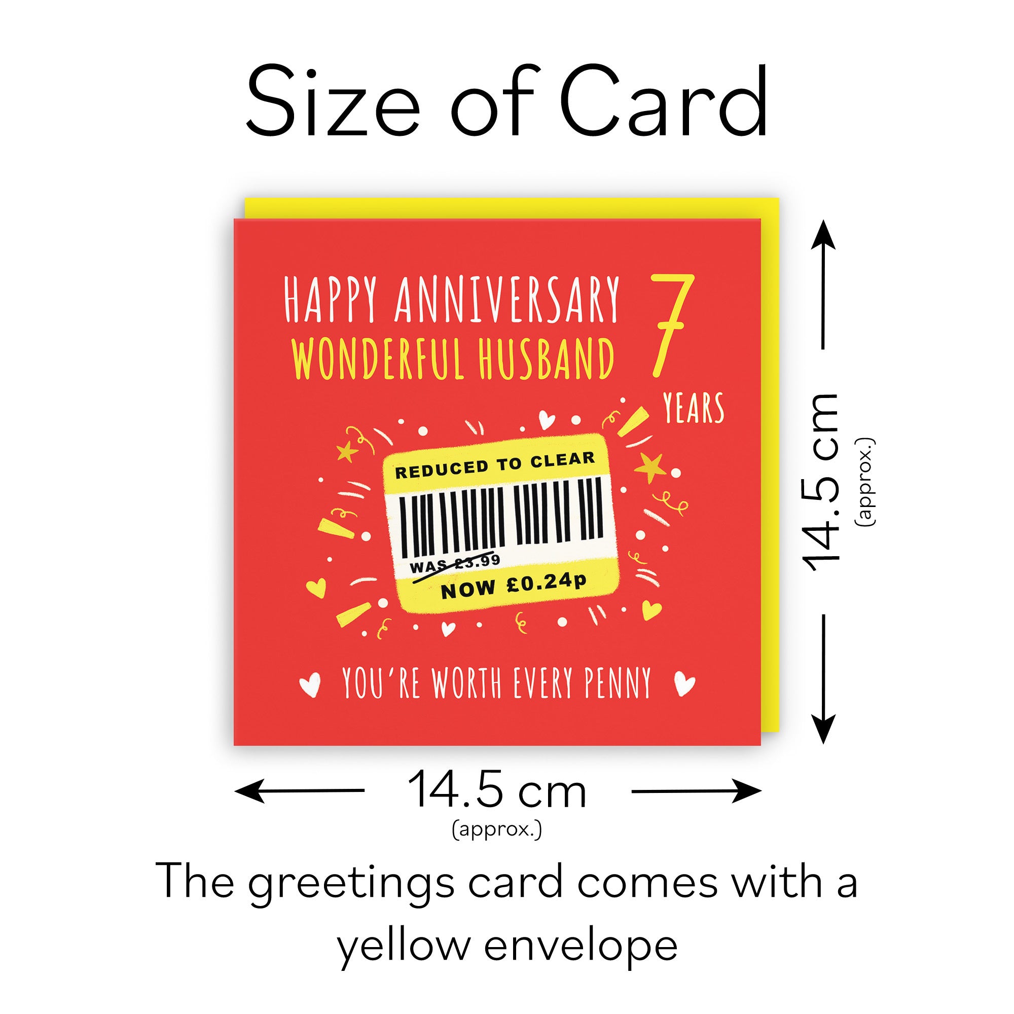 7th Husband Anniversary Card Reduced To Clear Moments - Default Title (BS00214)