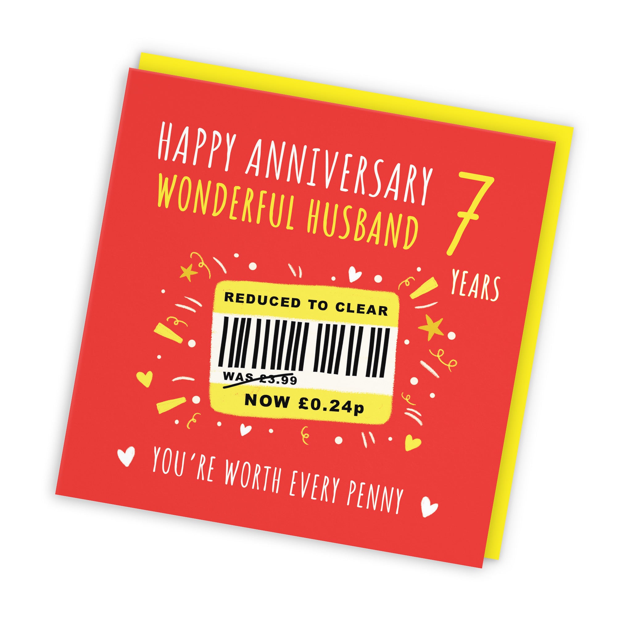 7th Husband Anniversary Card Reduced To Clear Moments - Default Title (BS00214)