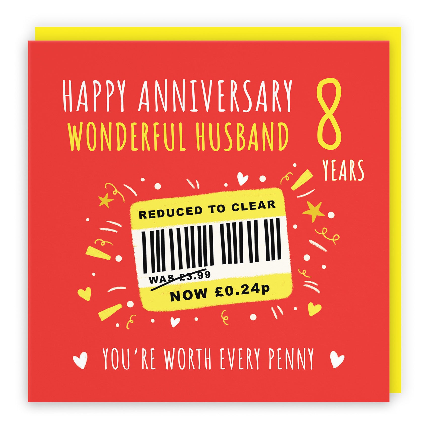 8th Husband Anniversary Card Reduced To Clear Moments - Default Title (BS00215)
