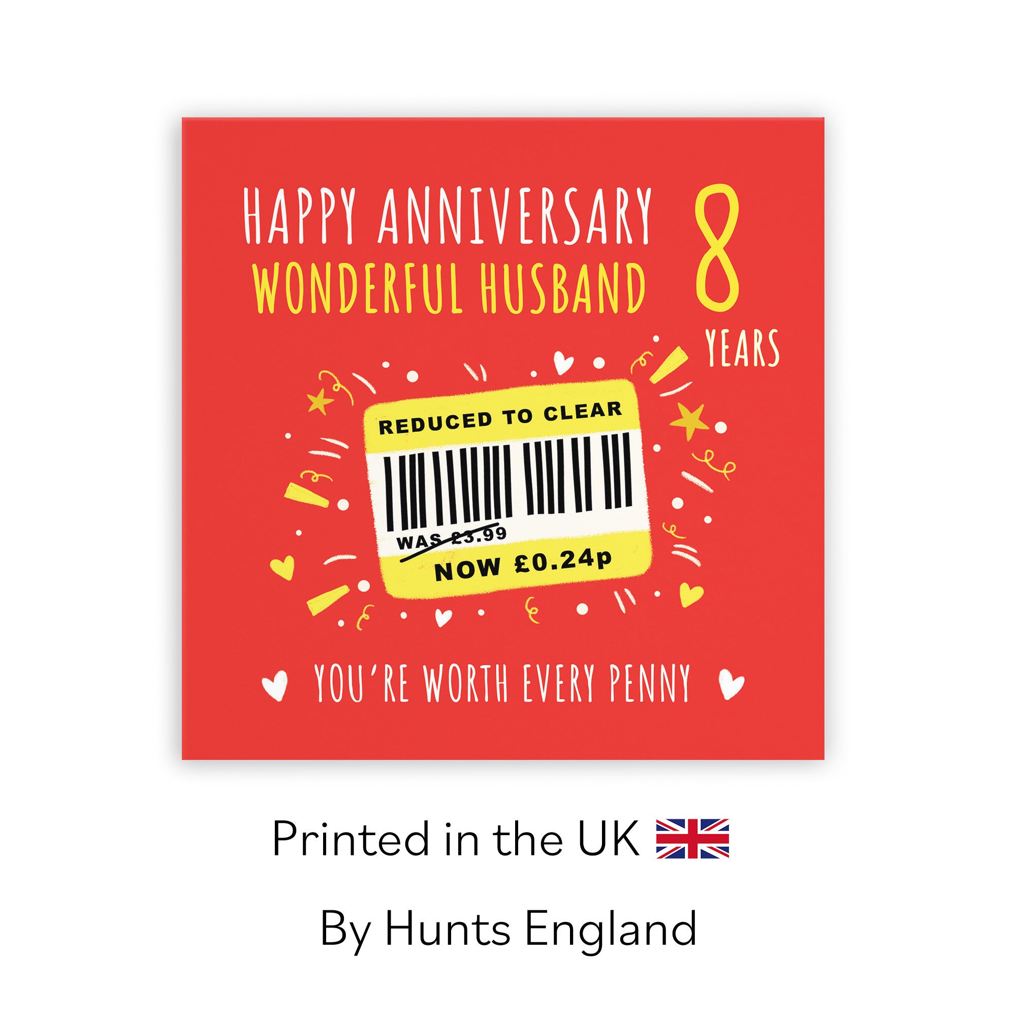 8th Husband Anniversary Card Reduced To Clear Moments - Default Title (BS00215)