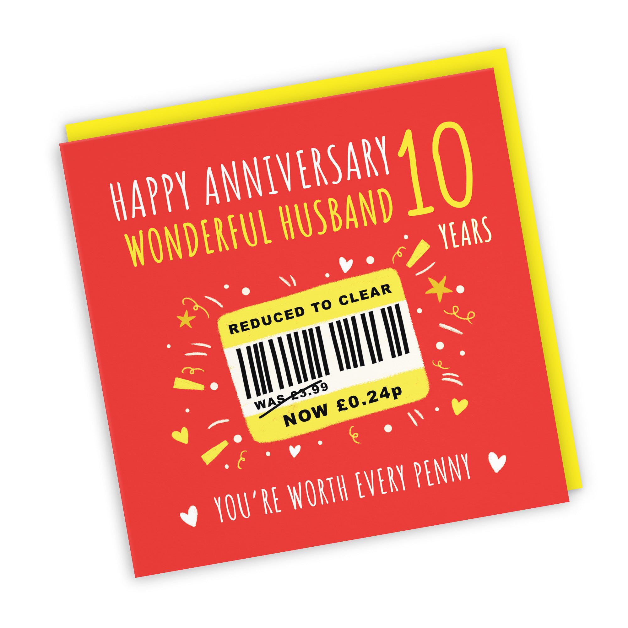 10th Husband Anniversary Card Reduced To Clear Moments - Default Title (BS00217)