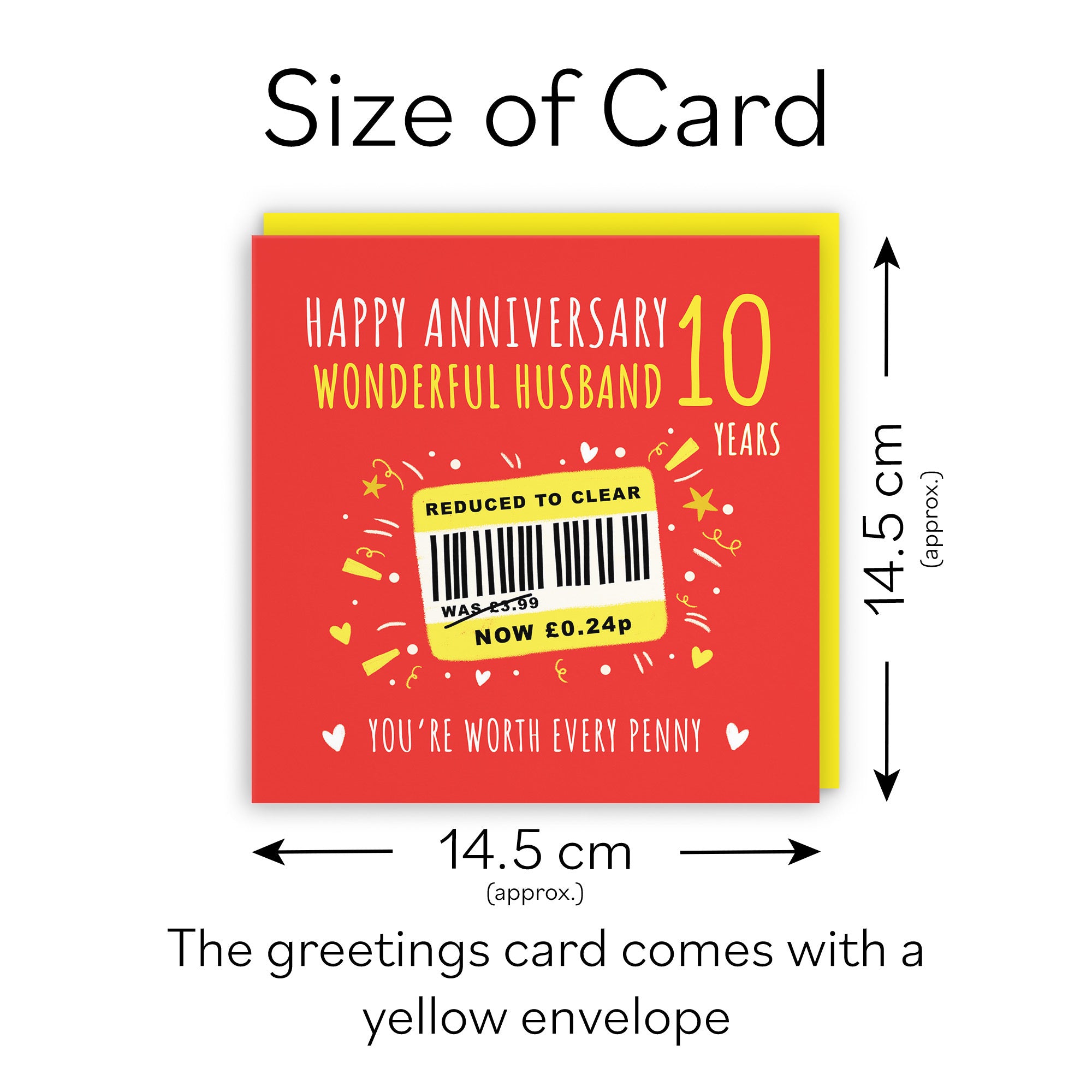10th Husband Anniversary Card Reduced To Clear Moments - Default Title (BS00217)